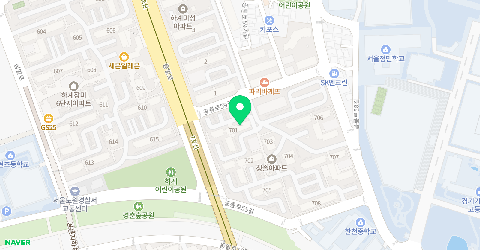 기탄 사고력교실 하계청솔점 위치