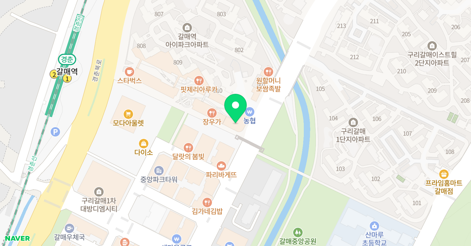 갈매 클랑 음악학원 위치