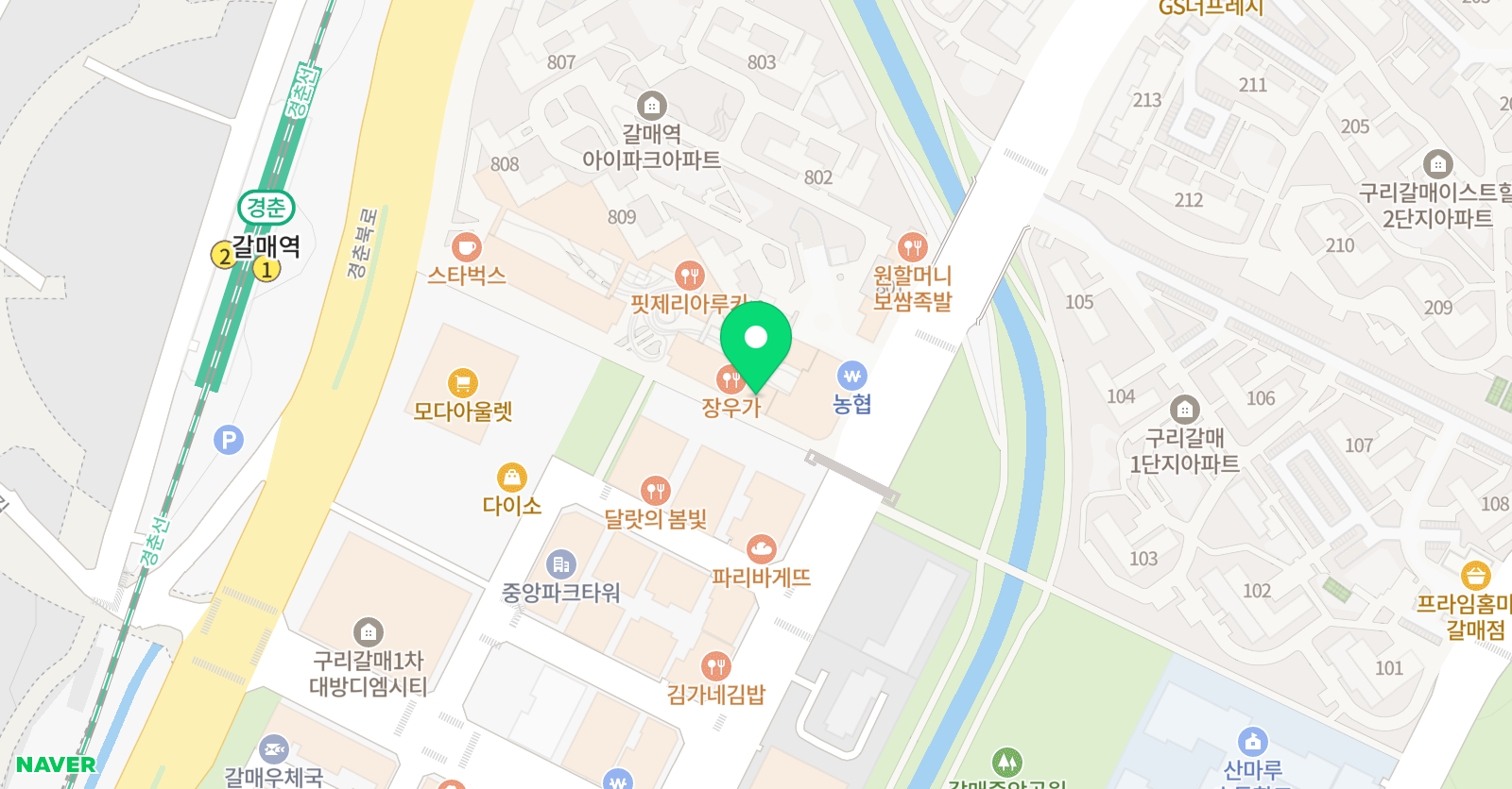 미래엔수학 갈매원탑수학 위치
