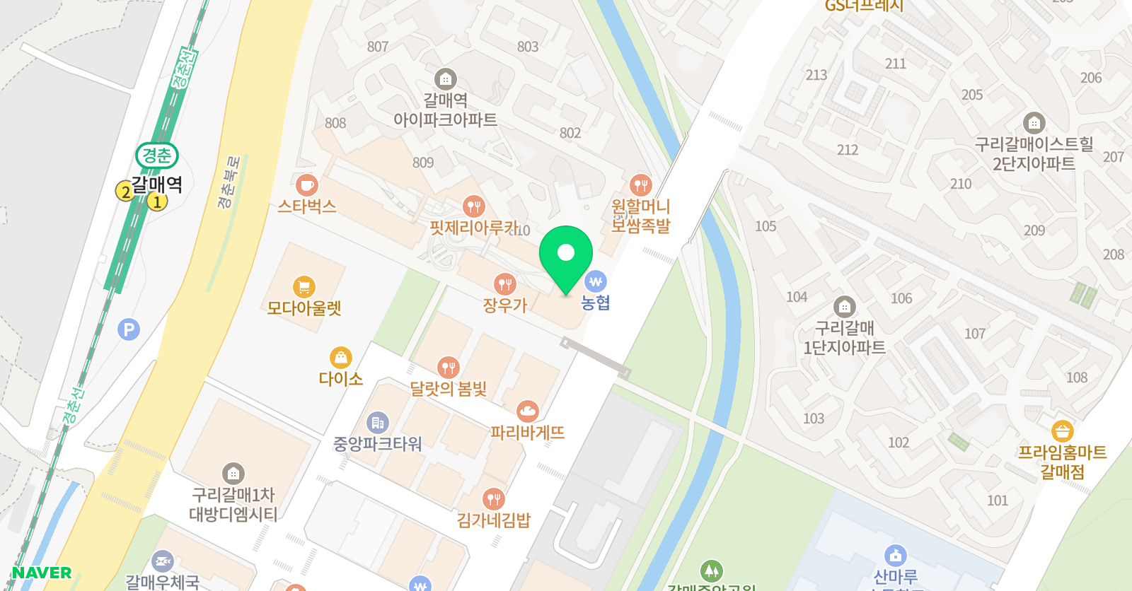 윤선생IGSE아카데미 구리갈매점 위치