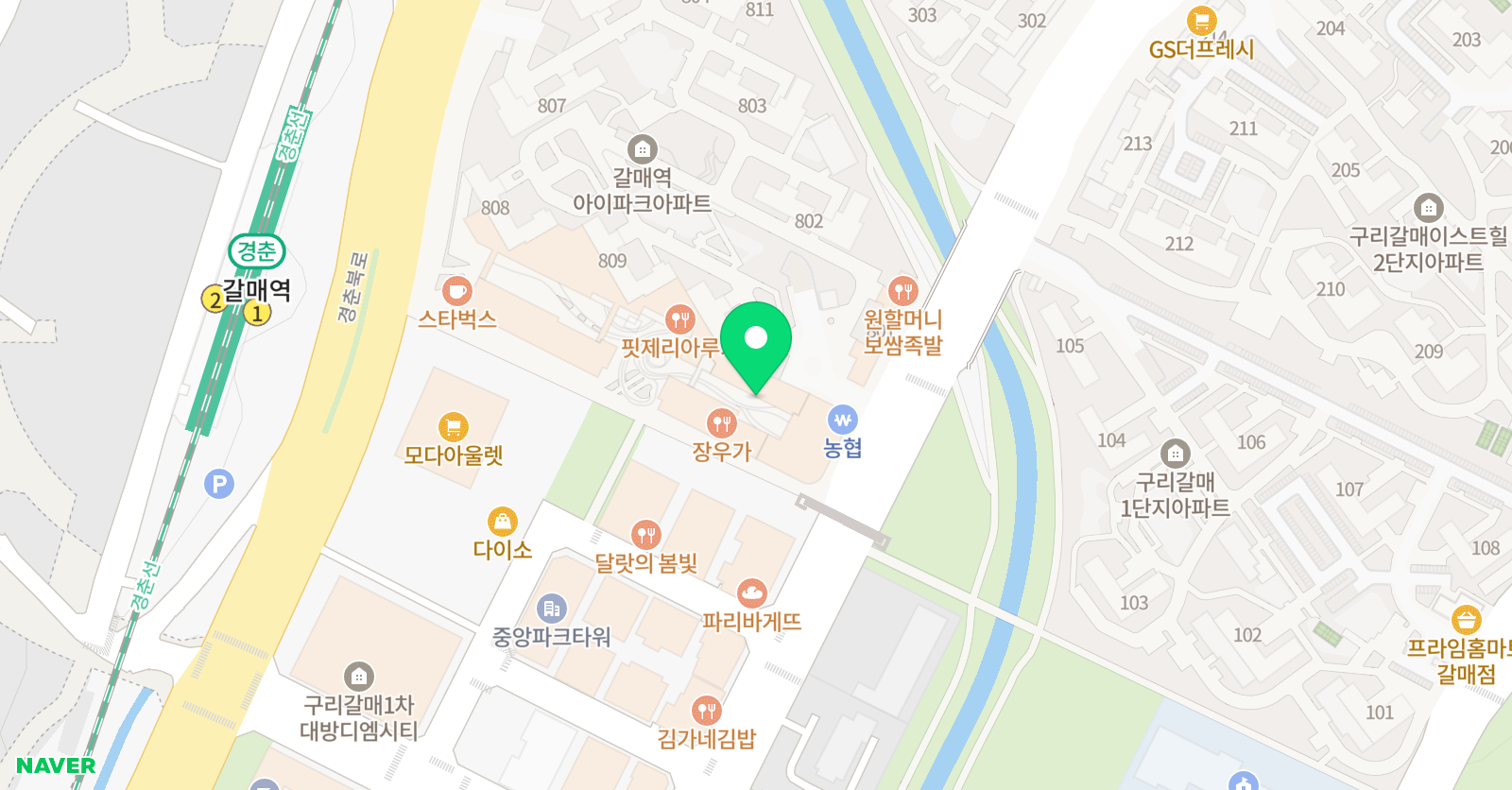 예스 수학학원 딱풀리는 수학 갈매1호점 위치