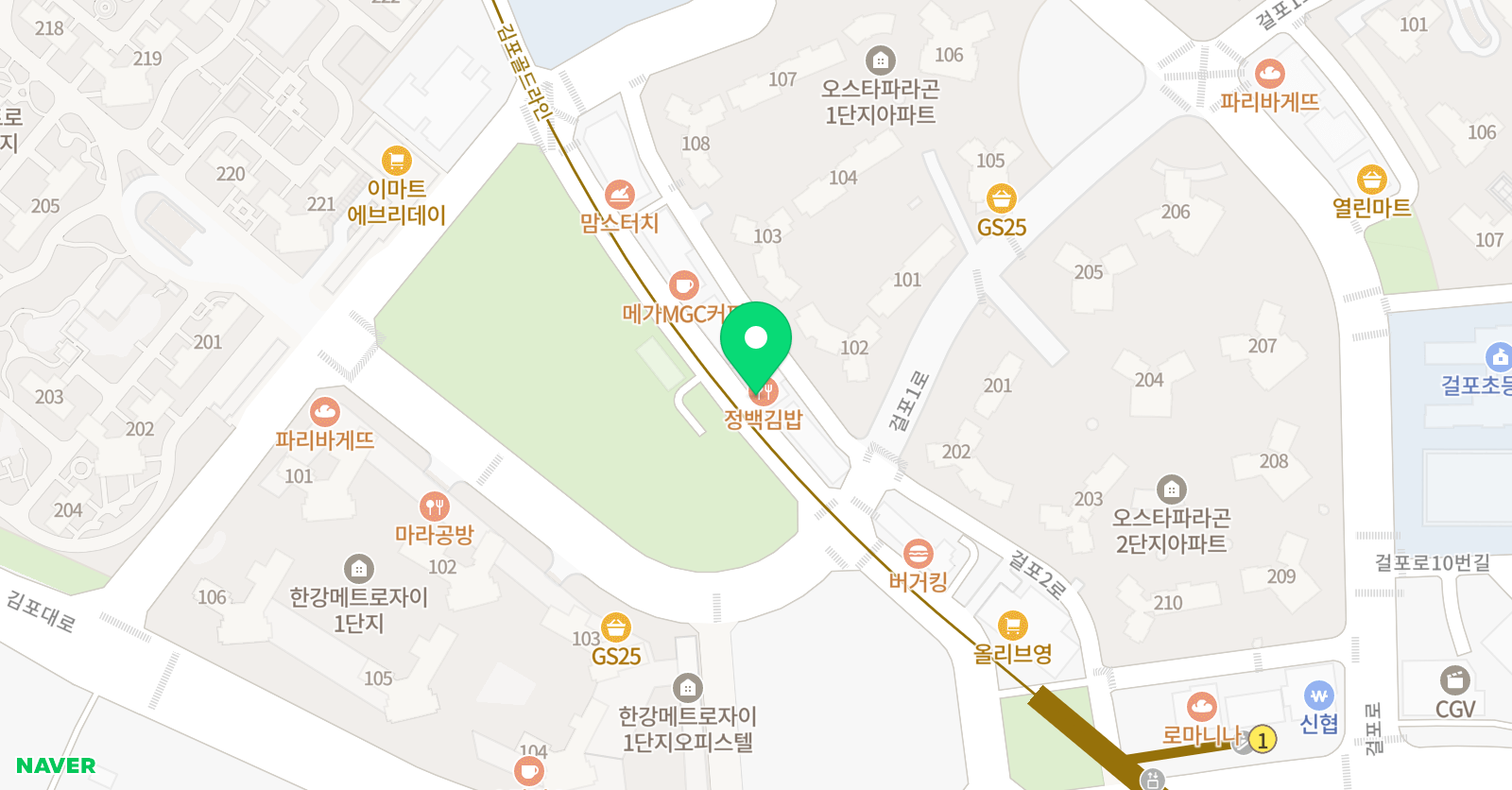 걸포 미니미발레학원 위치