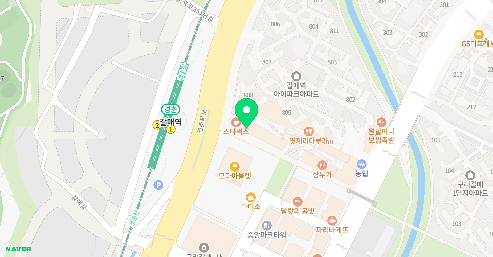 아트앤하트 구리갈매애비뉴 미술학원 위치
