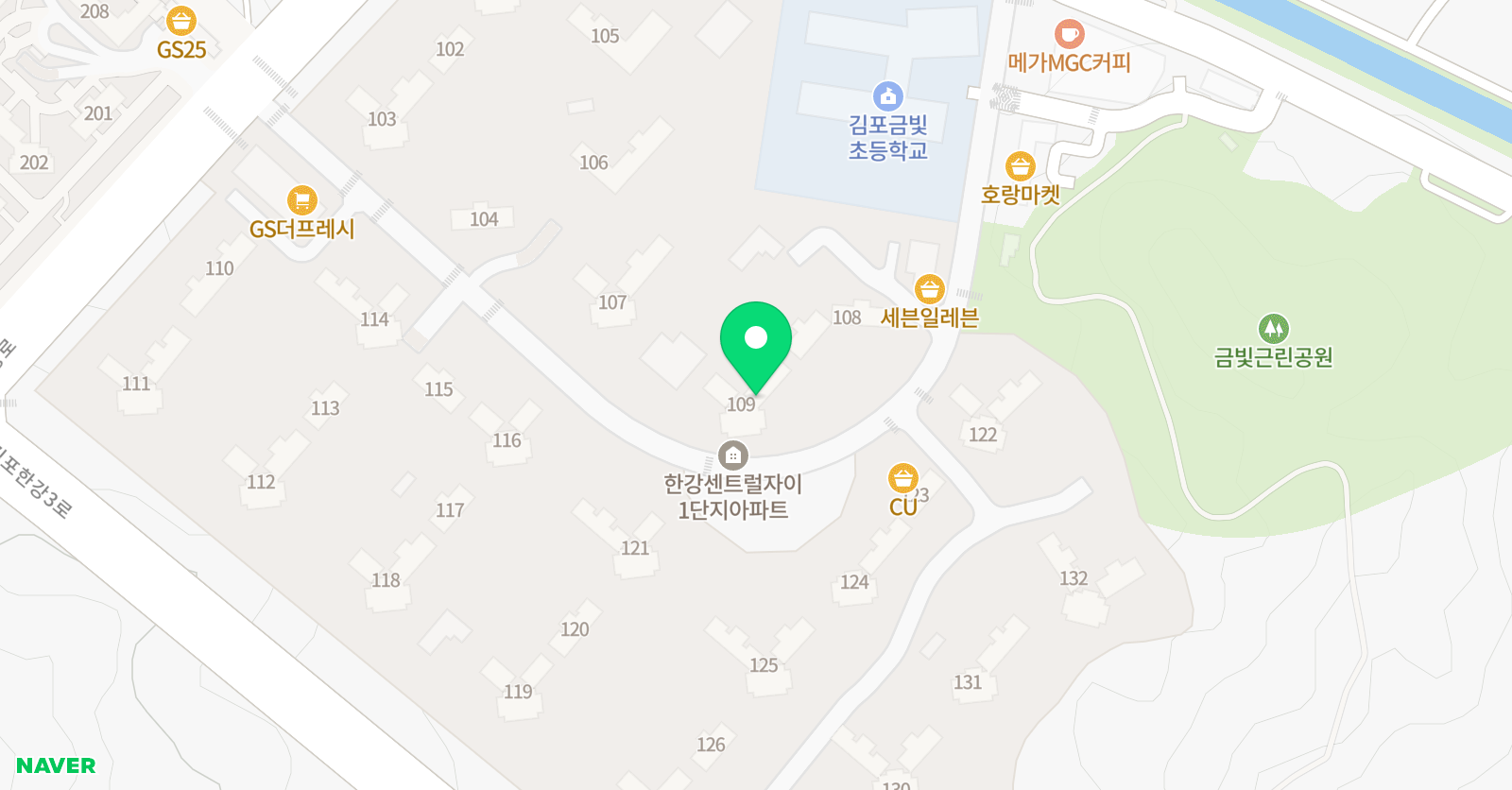 아소비 김포 장기자이1단지1점 위치