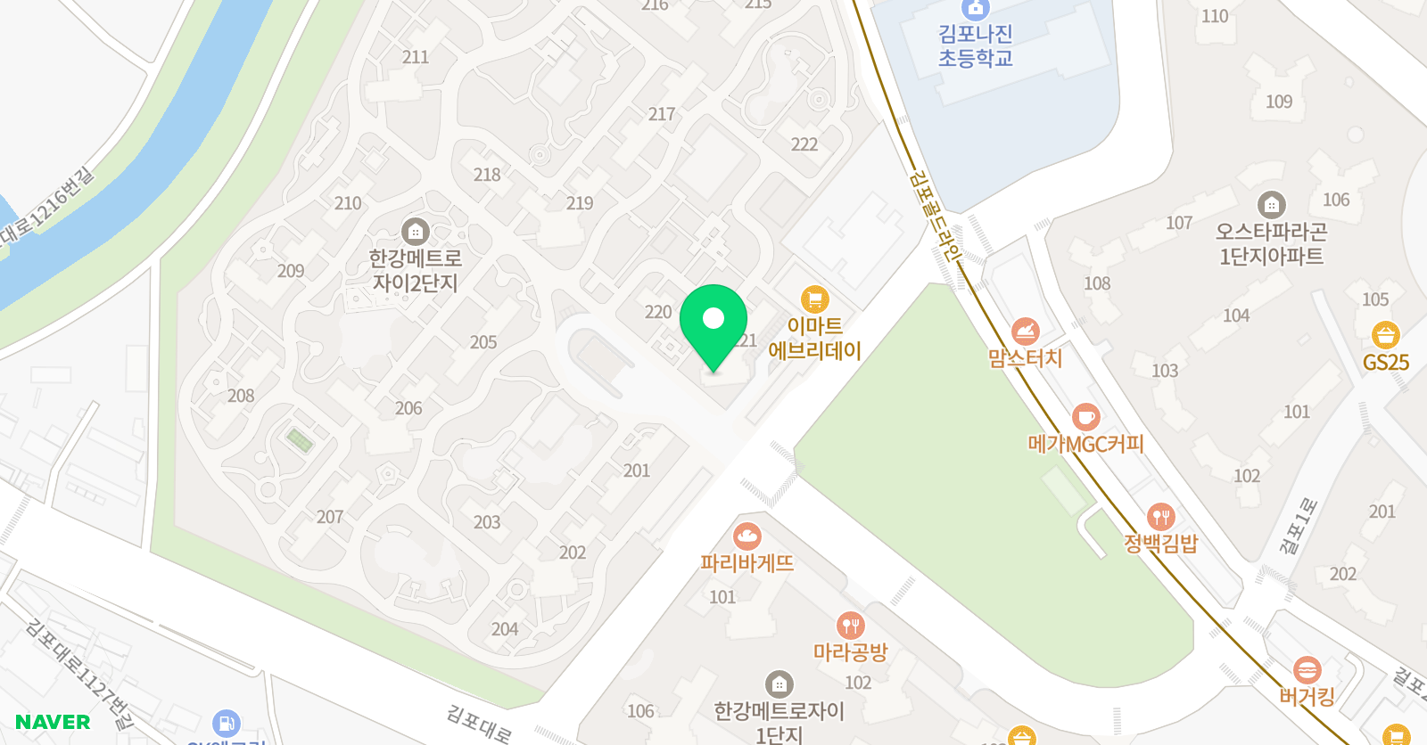 놀작마이아트 김포아트토리앳홈 위치
