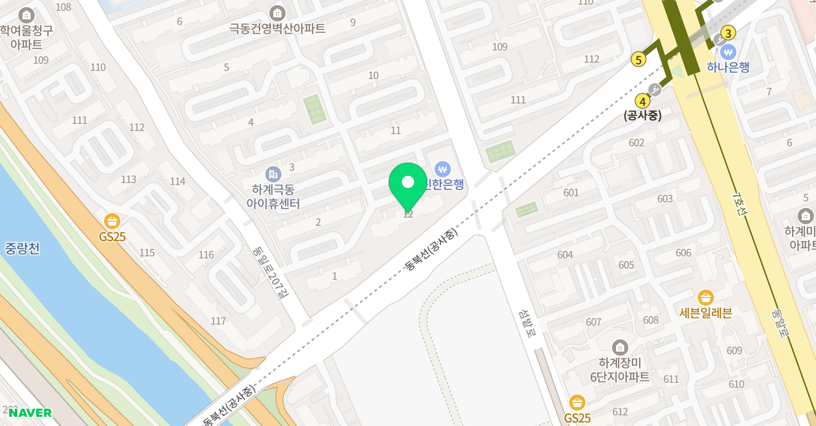 스마트해법 수학 노원하계건영점 위치