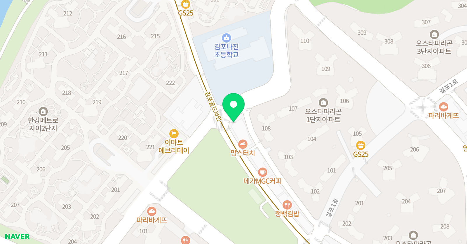 예술공간 미술학원 위치