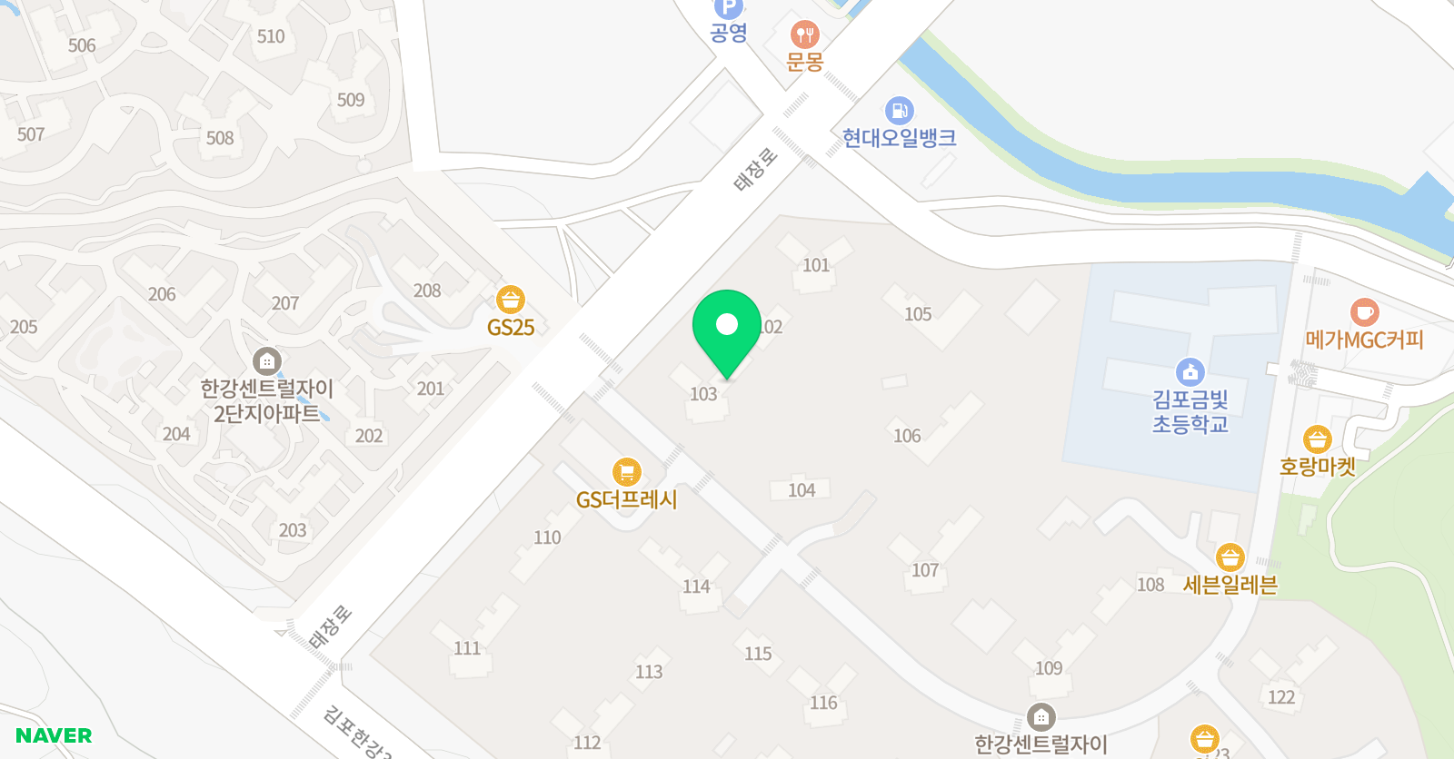 리드인 장기금빛초자이점 위치