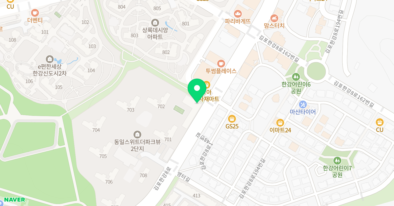영렘브란트 한강신도시마산클래스 위치