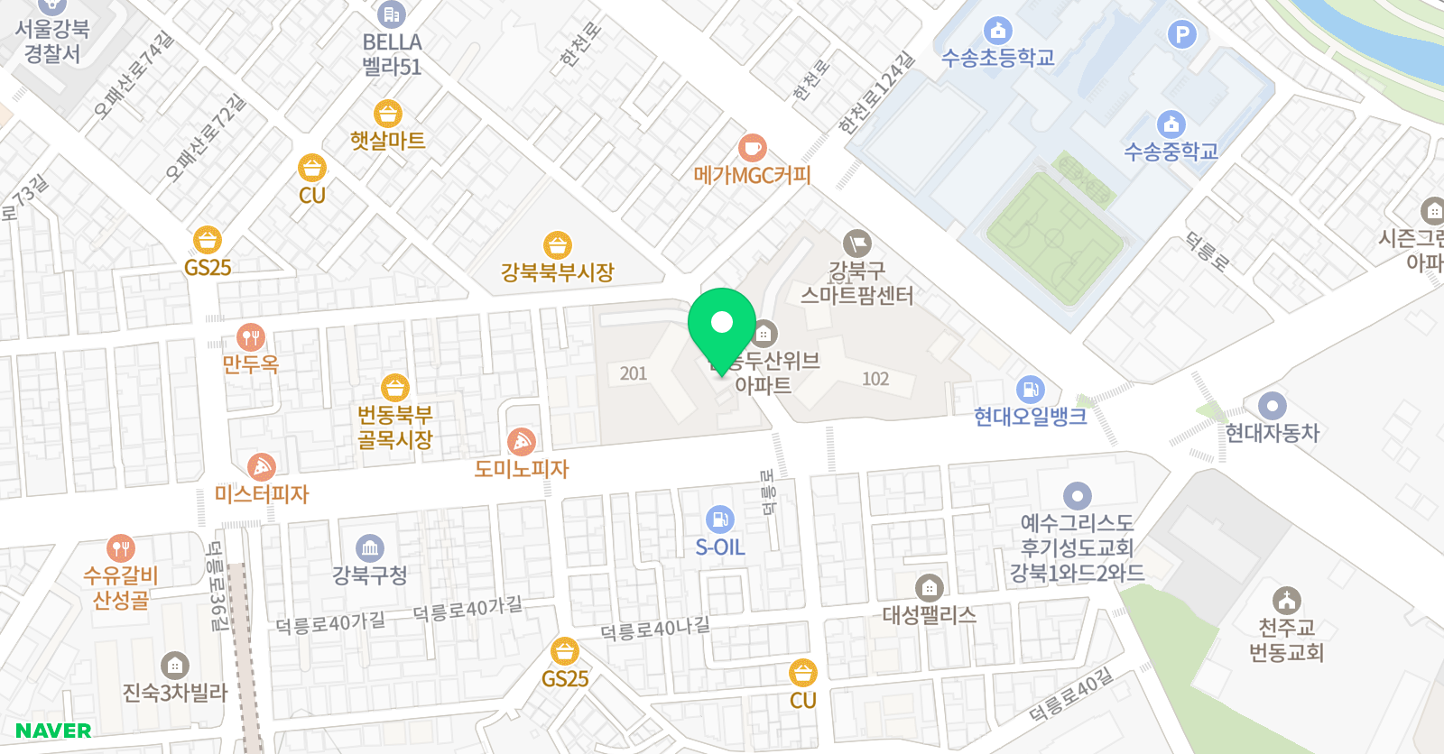 남주희 음악학원 강북점 위치