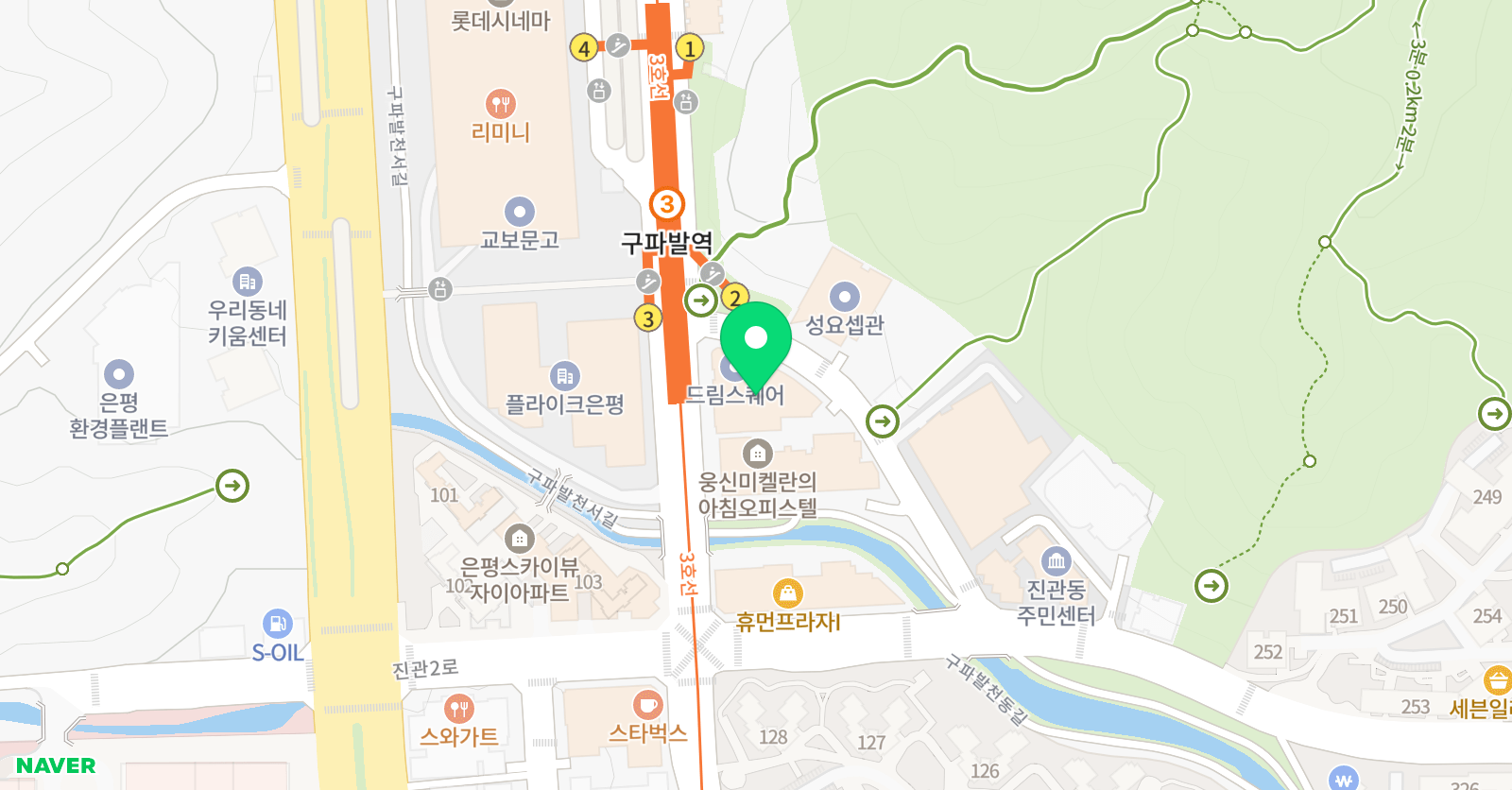씨앤에이 논술 진관점 위치
