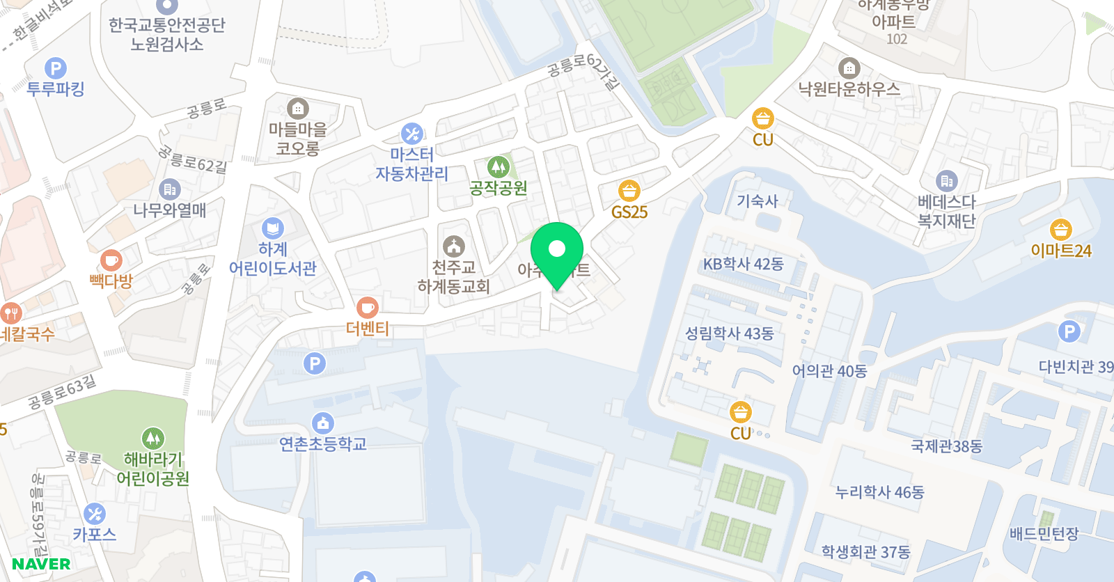 조은샘 수학 위치