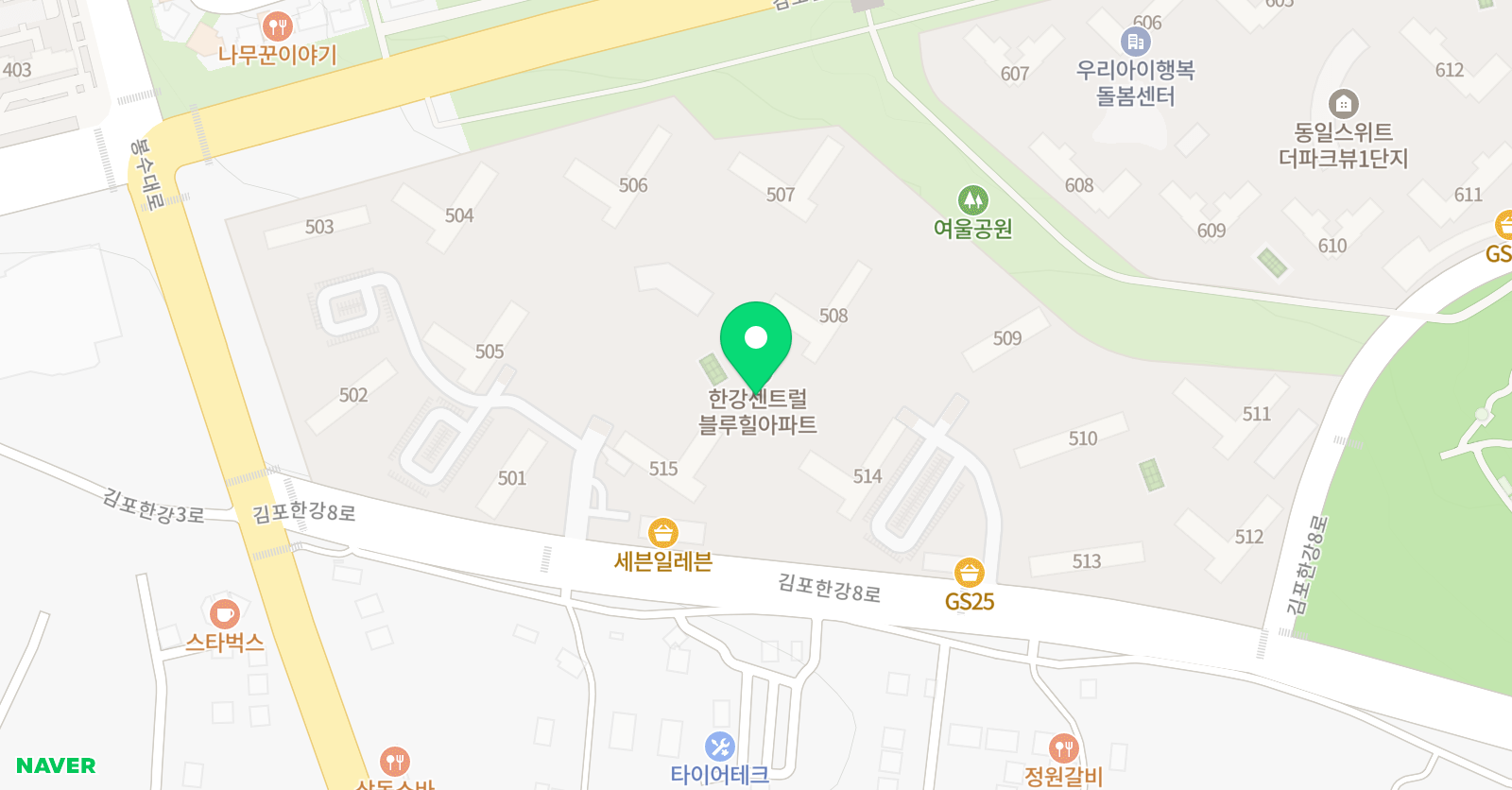 아소비 김포마산블루힐점 위치