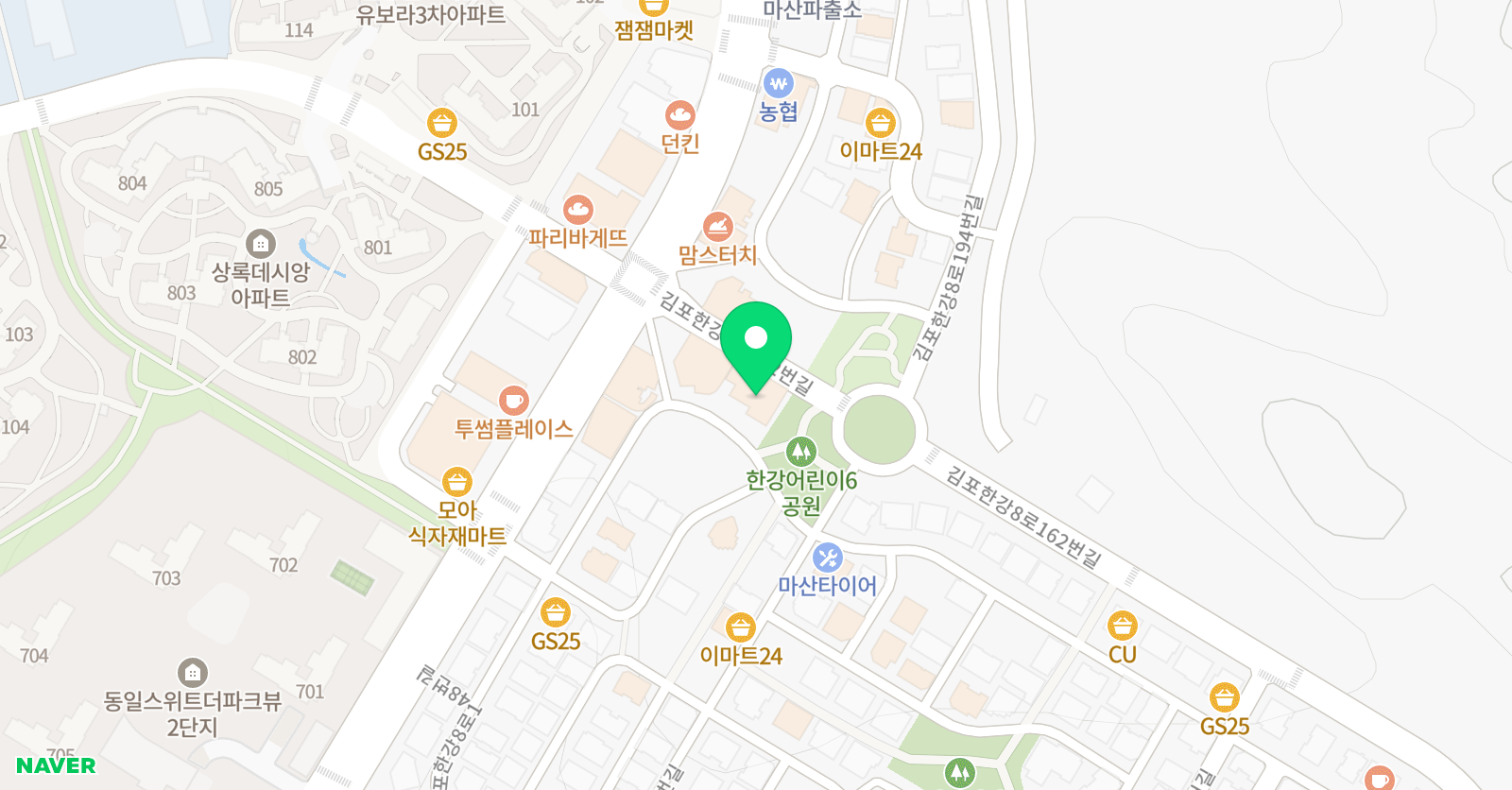 프라임 유소년축구클럽 김포 위치