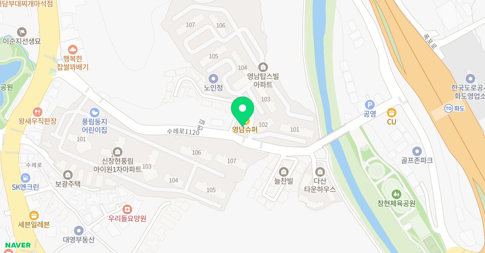 뮤엠 영어 차산엘가나 위치