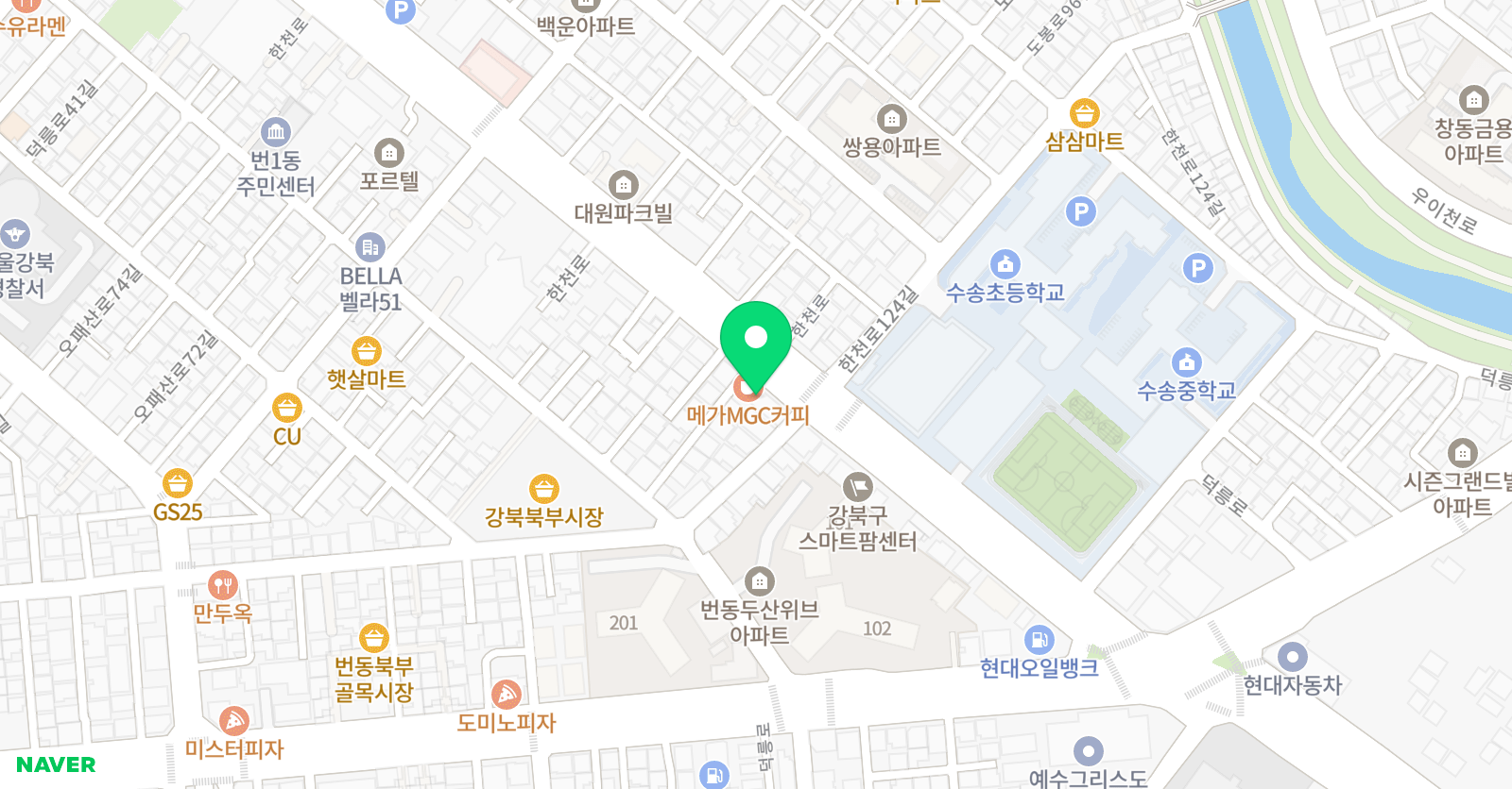 한체대누리 태권도장 위치