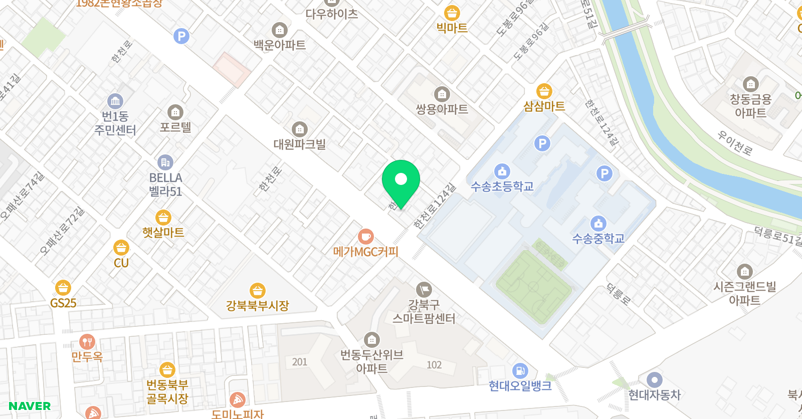 3030영어 번동러닝센터 위치