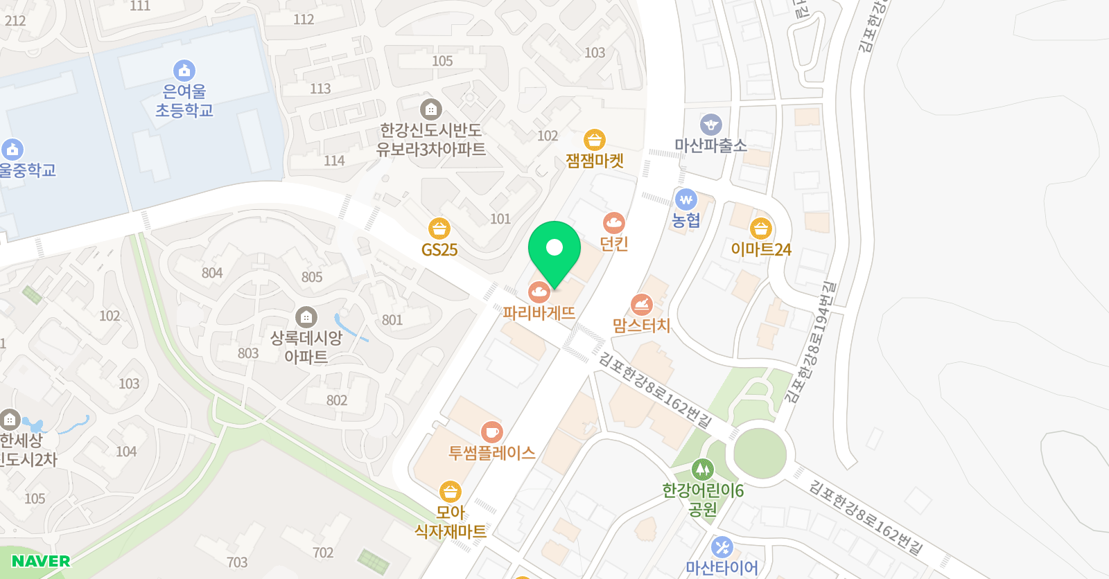 튼튼영어마스터클럽 영어 마스터클럽 김포마산은여울점 위치