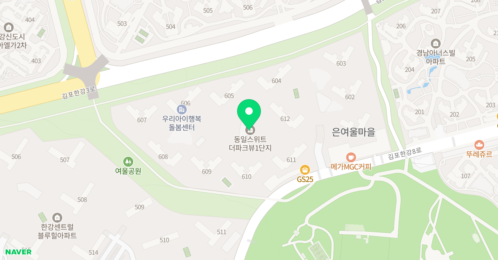 용인대 은여울 태권도 위치