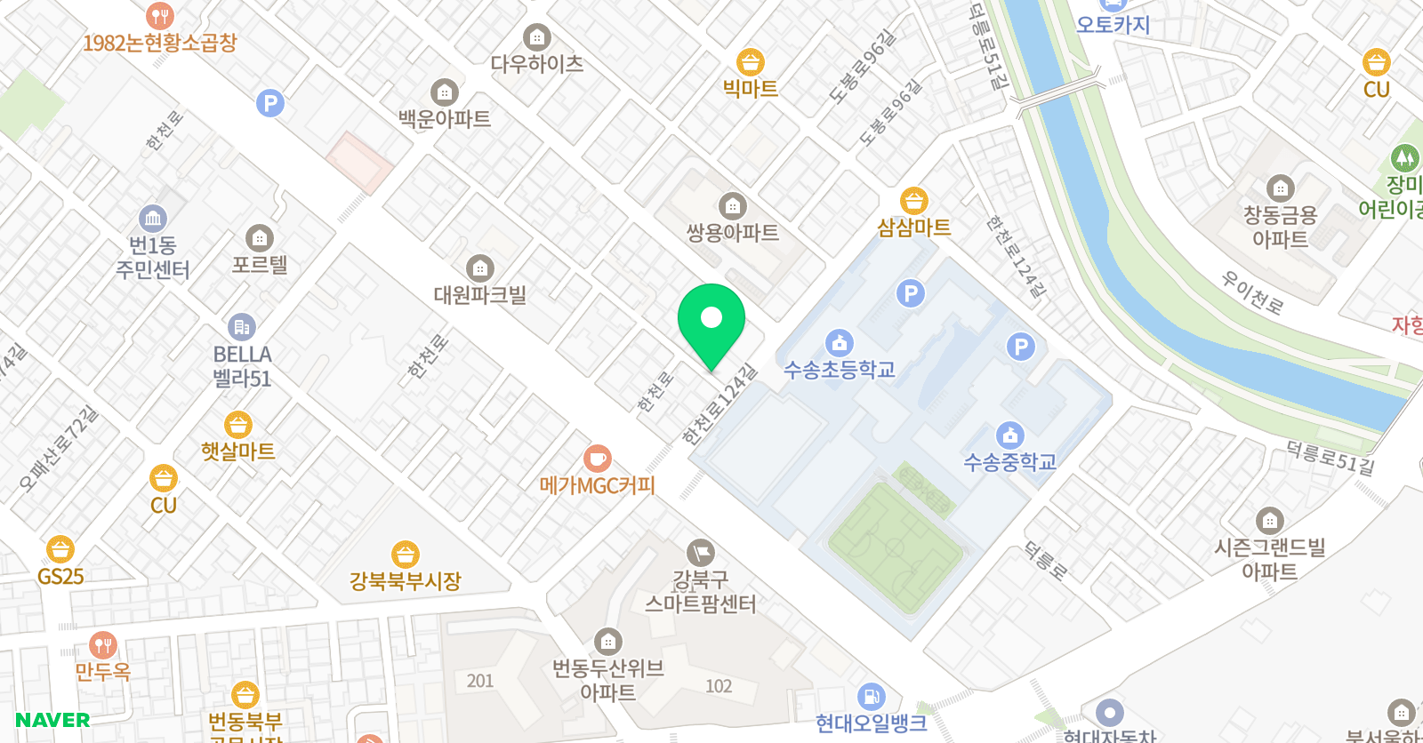일대일맞춤 수학전문학원 위치