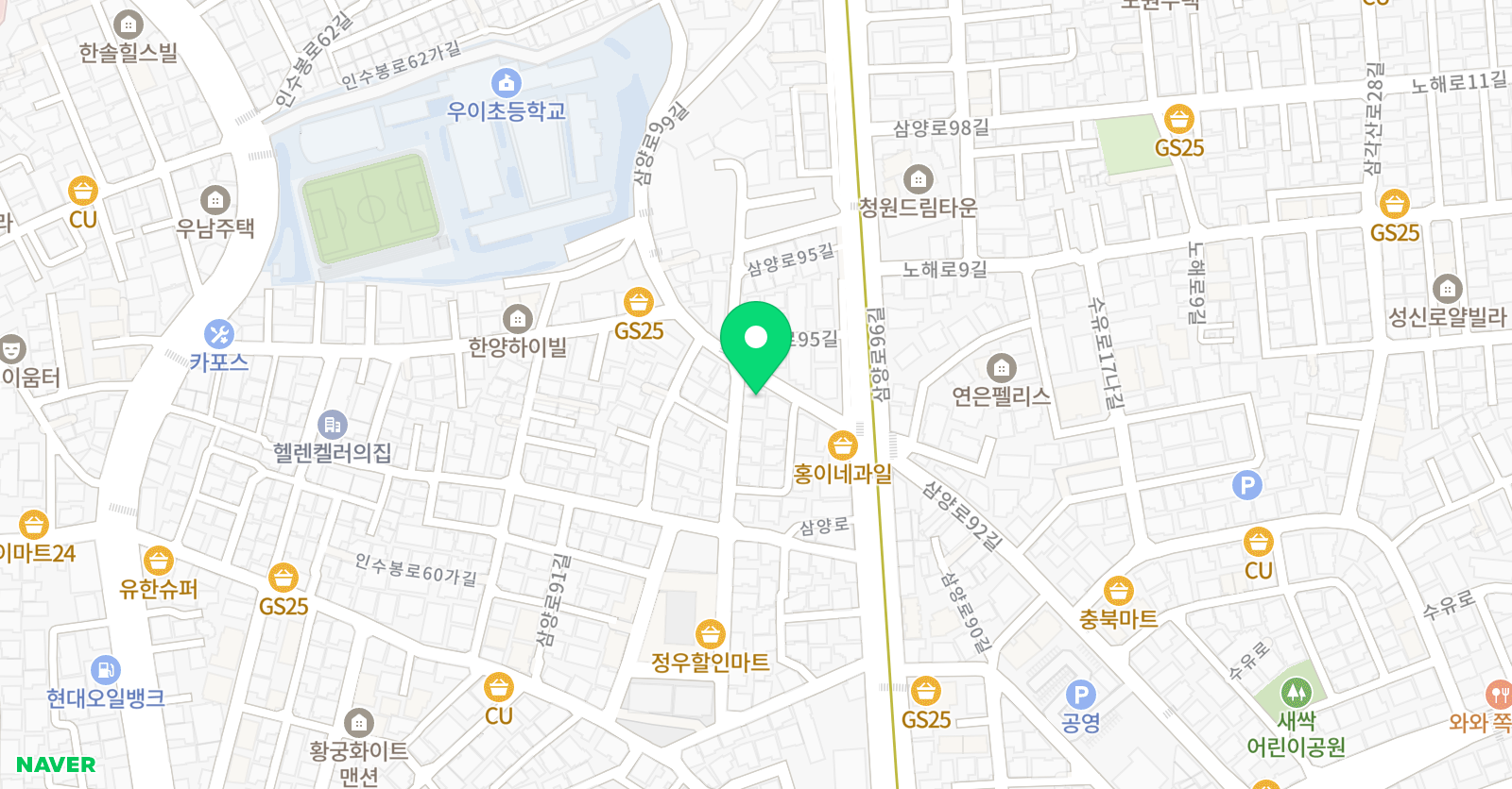 예인피아노 우이초본원 위치