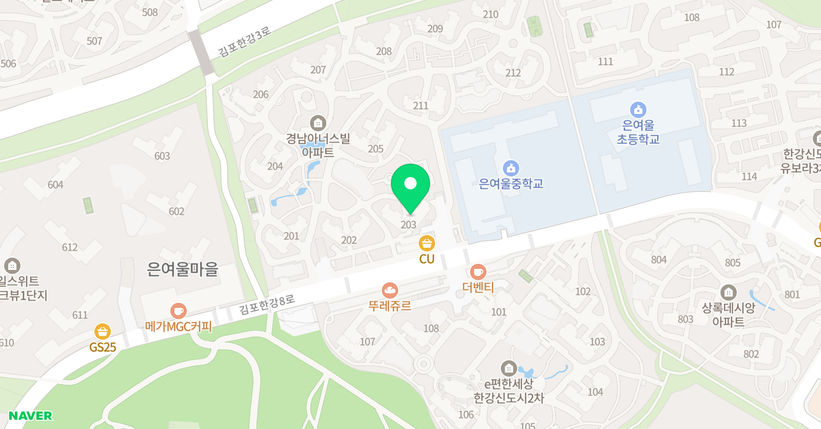 튼튼 영어학원 김포마산점 위치