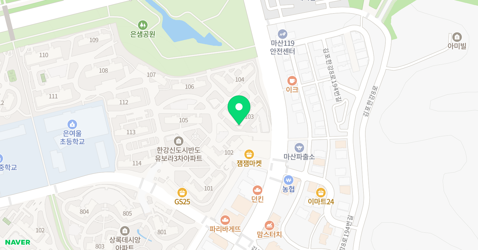 빨간펜 수학의달인 은여울점 위치