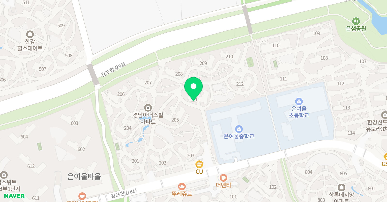 아소비 김포 마산경남 아너스빌점 위치