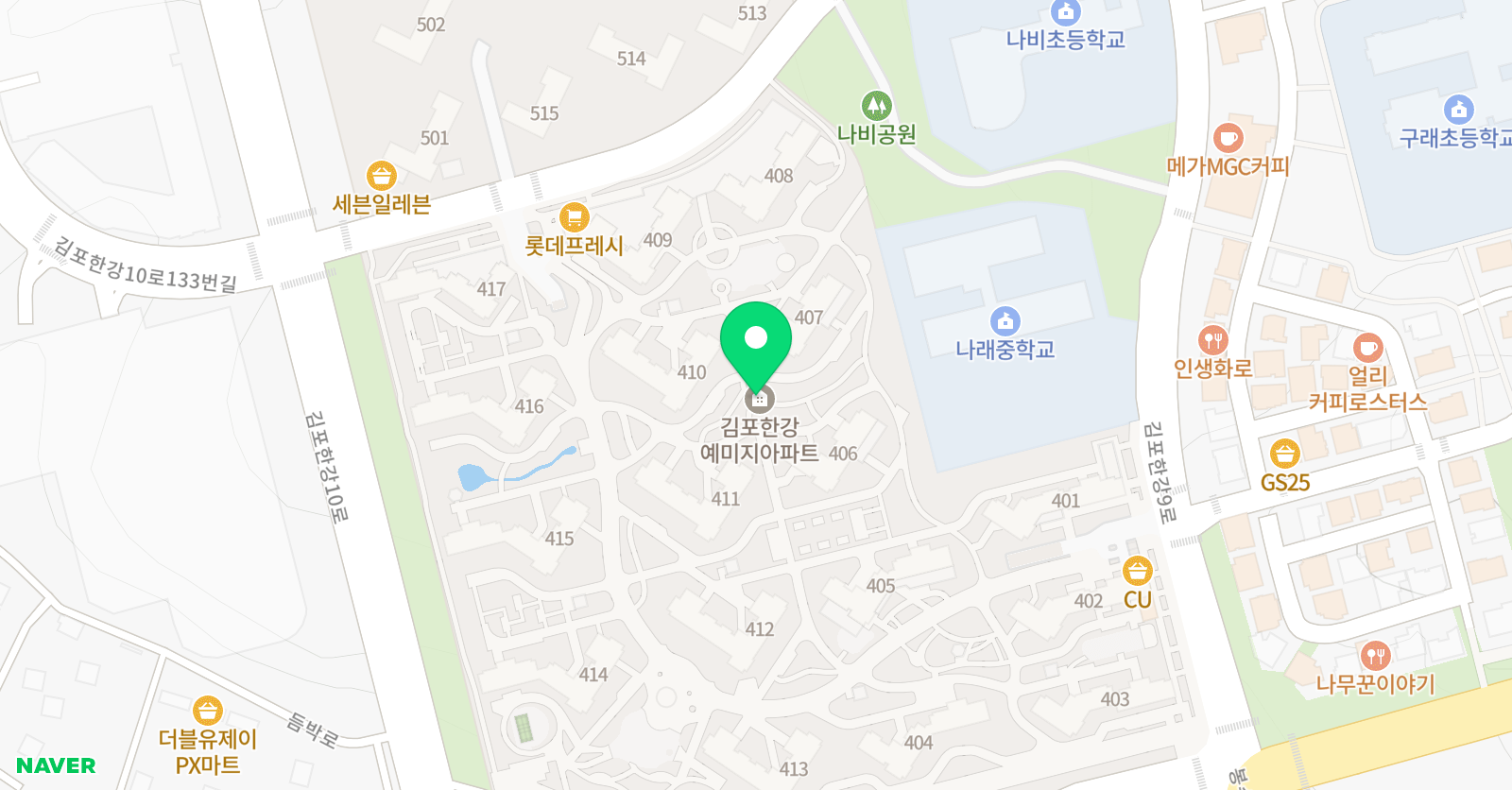 스마트해법 수학 김포예미지점 위치