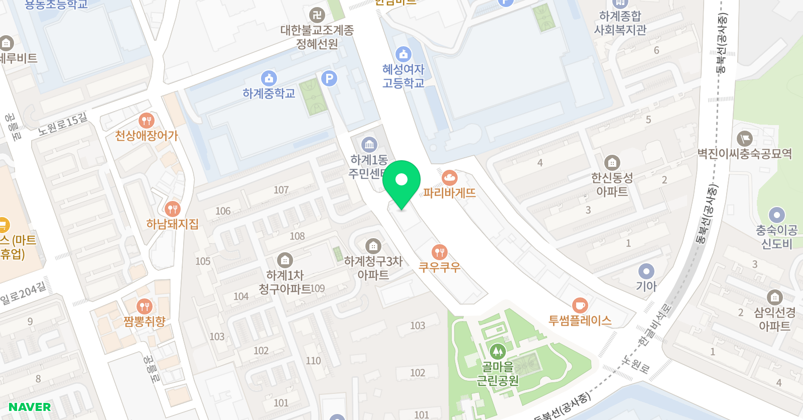 석선생 영어전문학원 하계관 위치