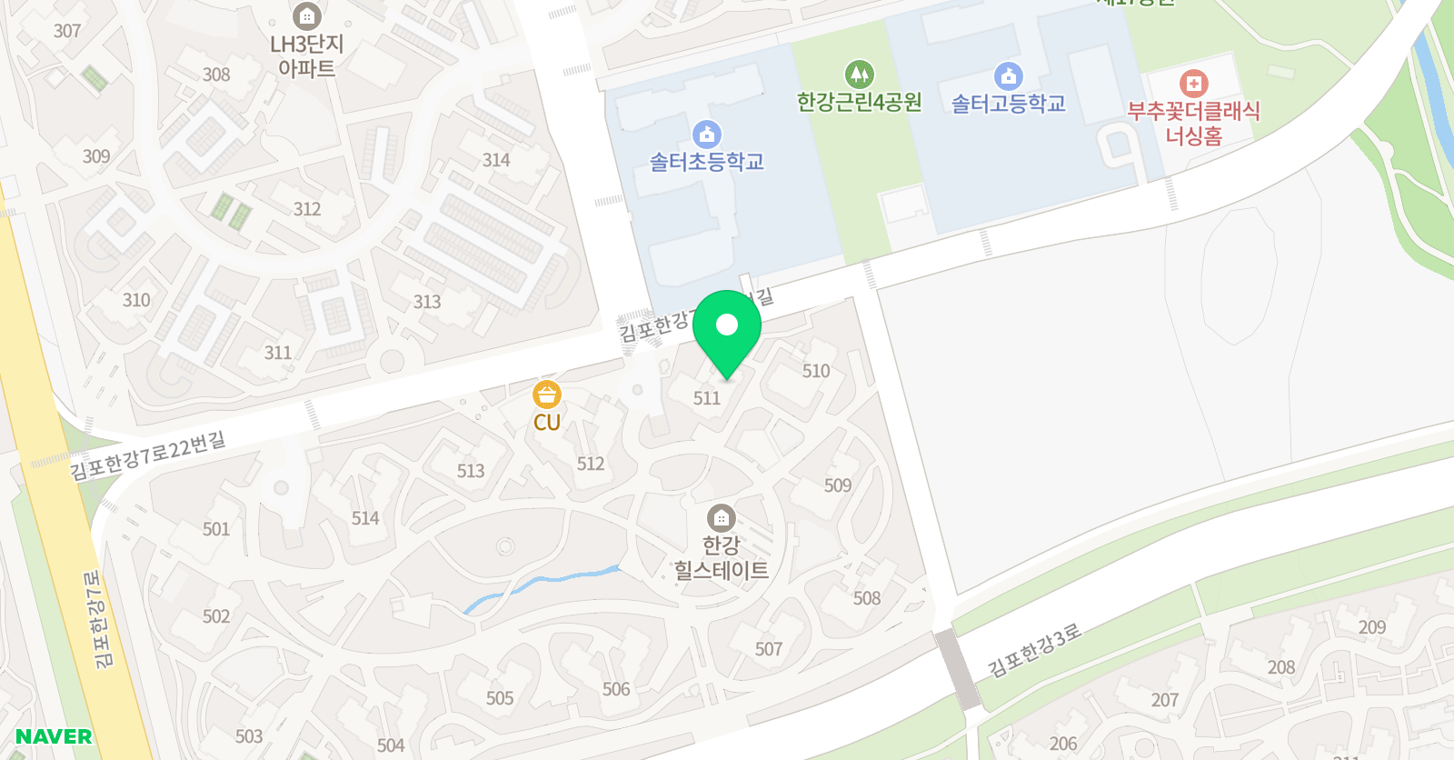 기탄사고력교실 마산동힐스테이트점 위치
