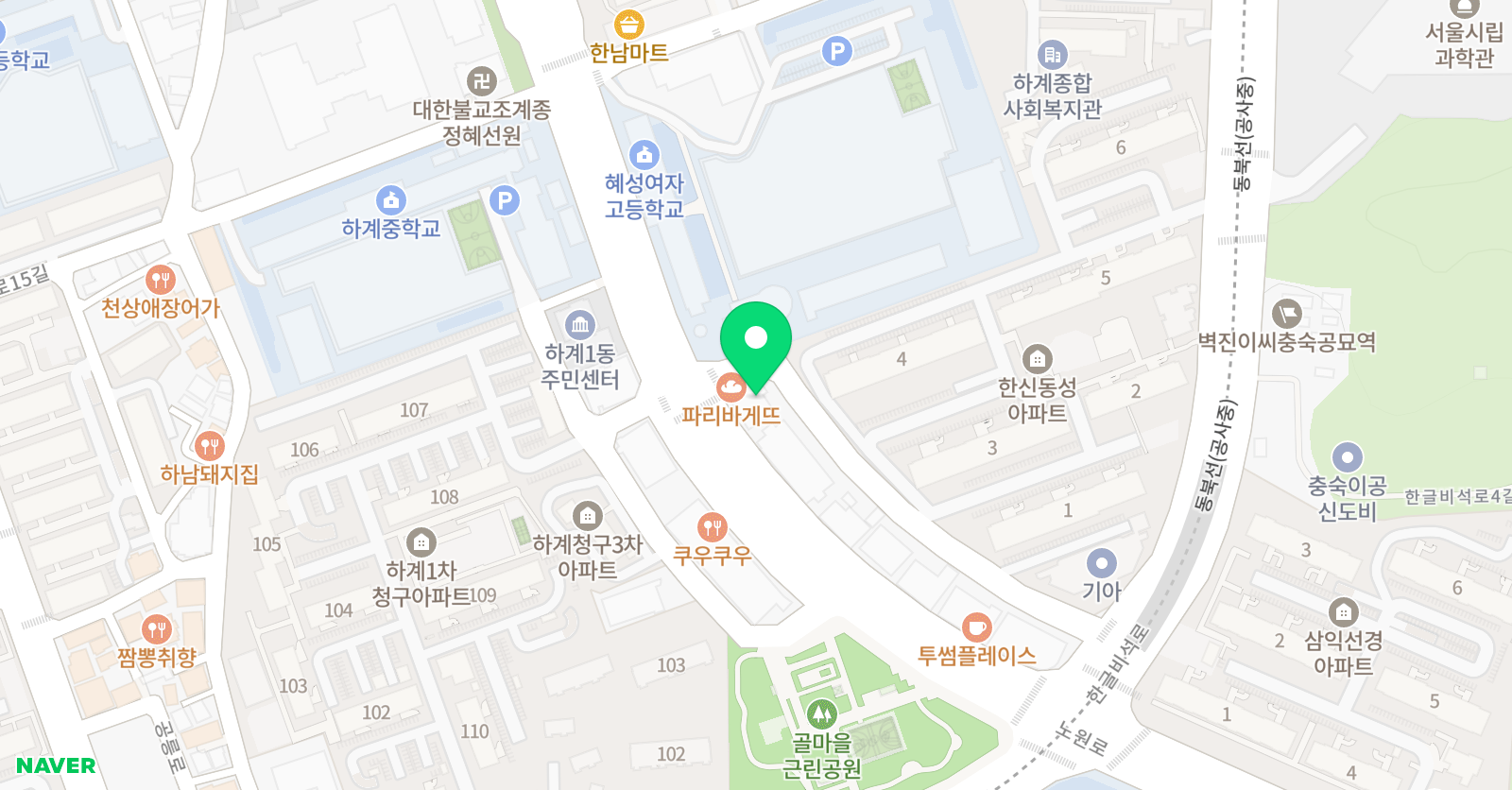 수풀림 수학학원 위치