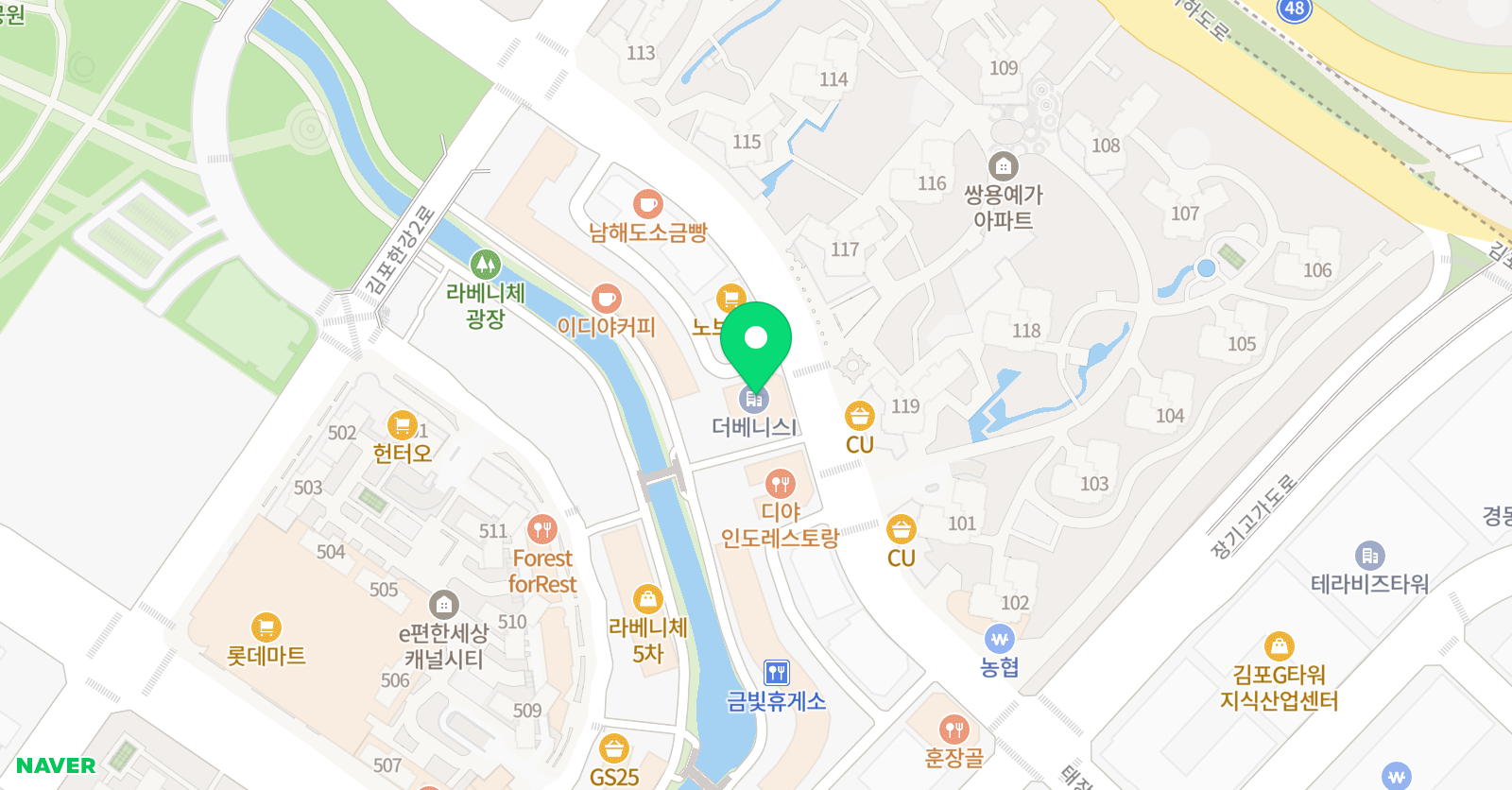 아론 수학영어 위치