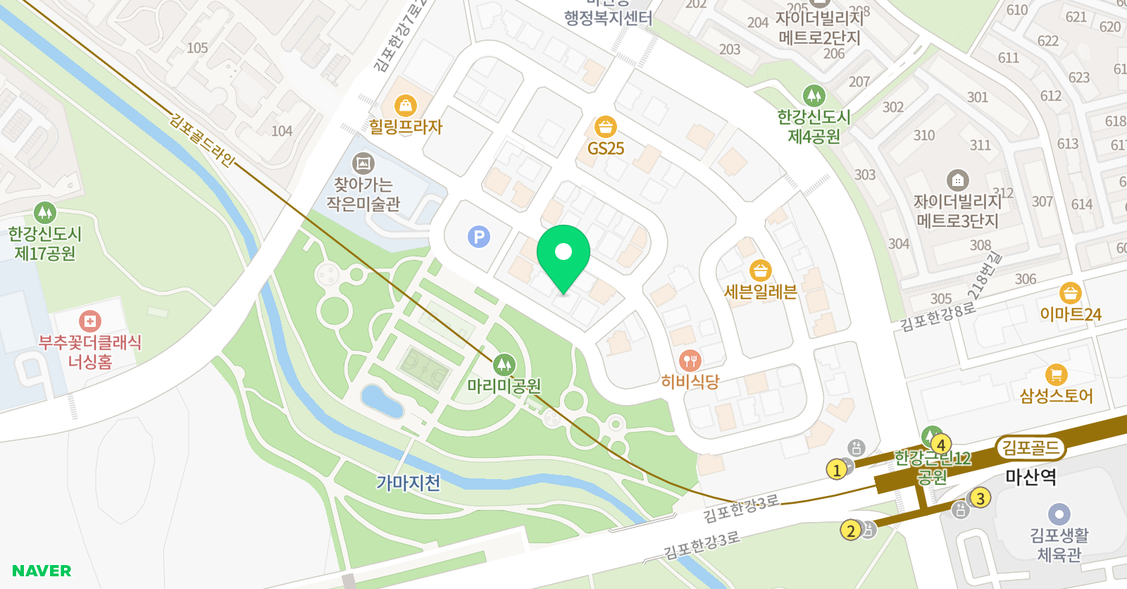 용인대스마트 태권도장 위치