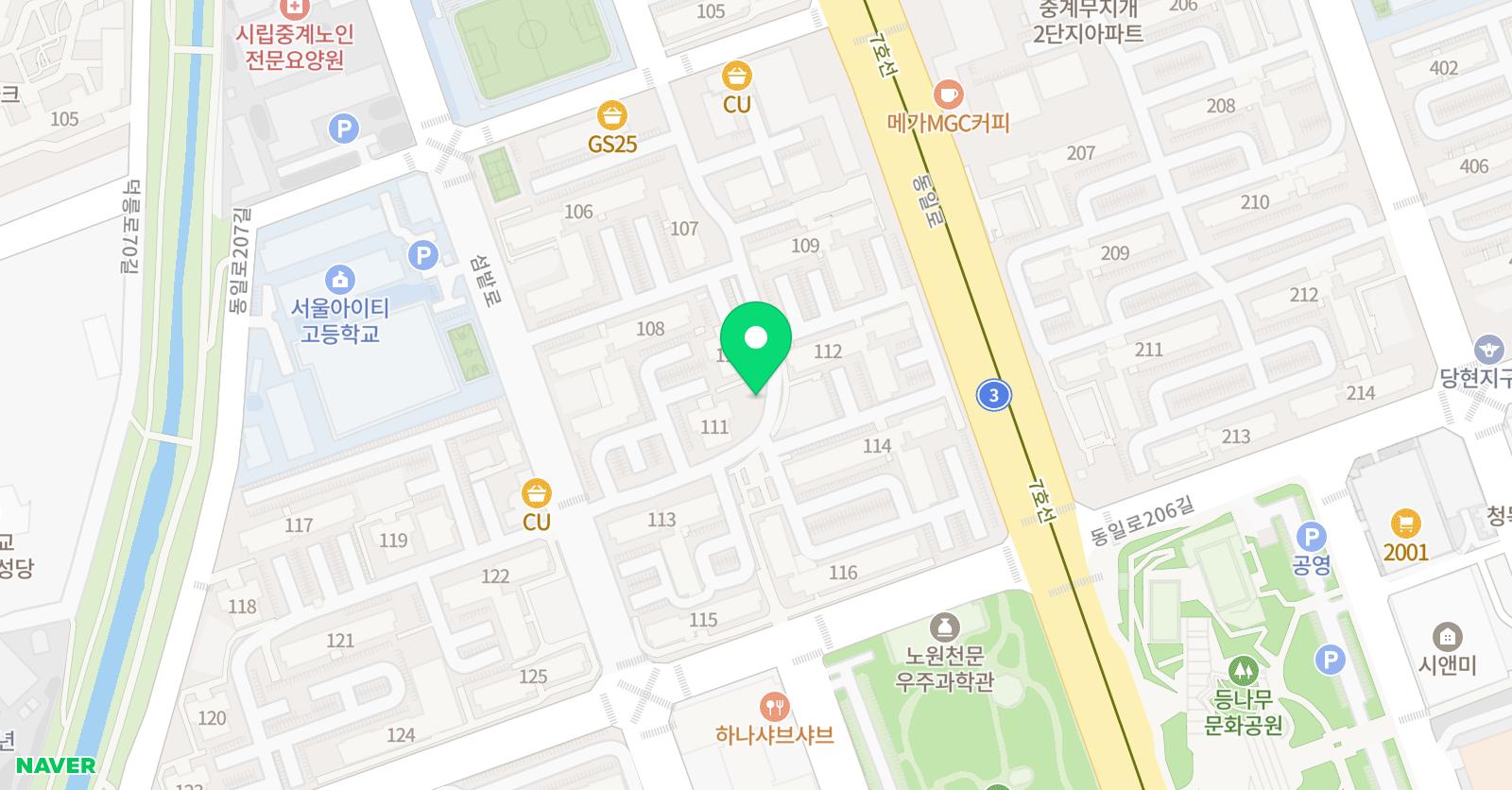 그린 수학 위치