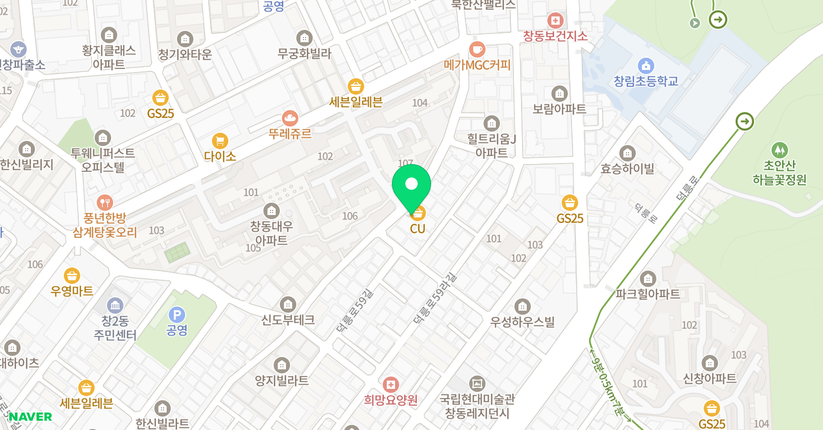 세라 음악학원 위치