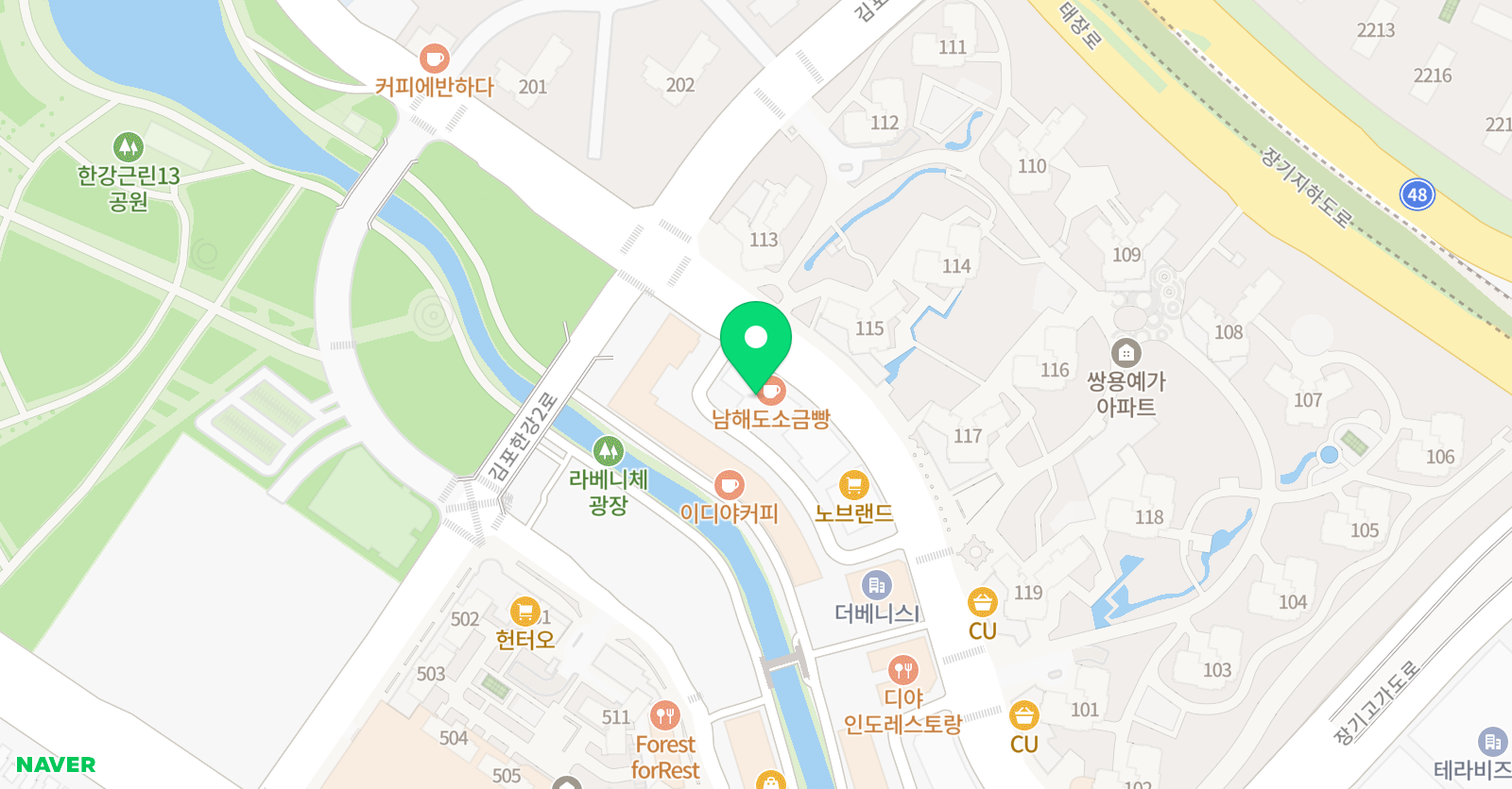 e고려힐링 태권도 위치