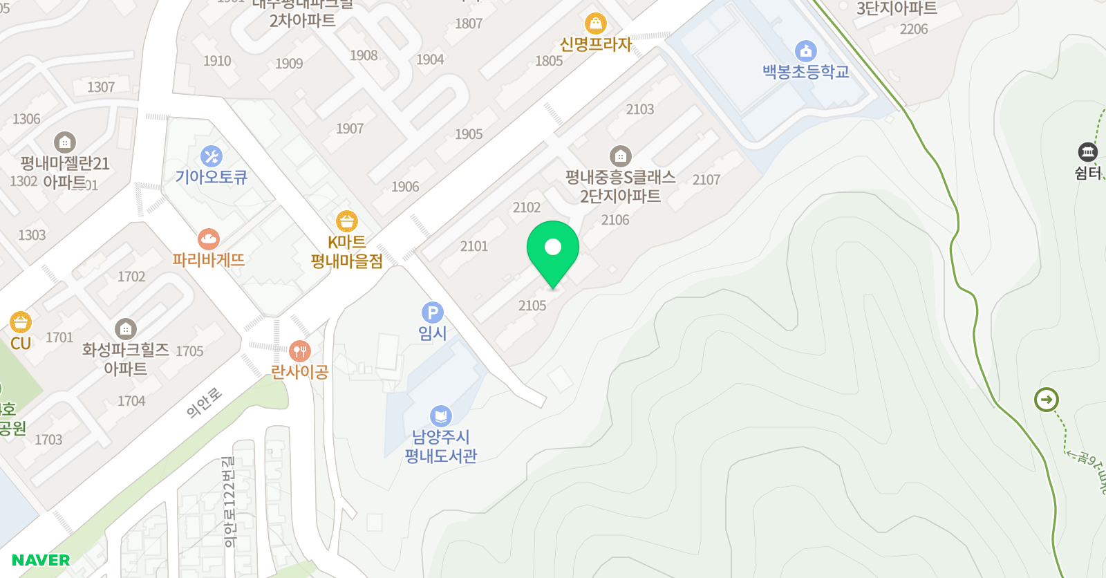 푸르넷 공부방 중흥공부방 위치