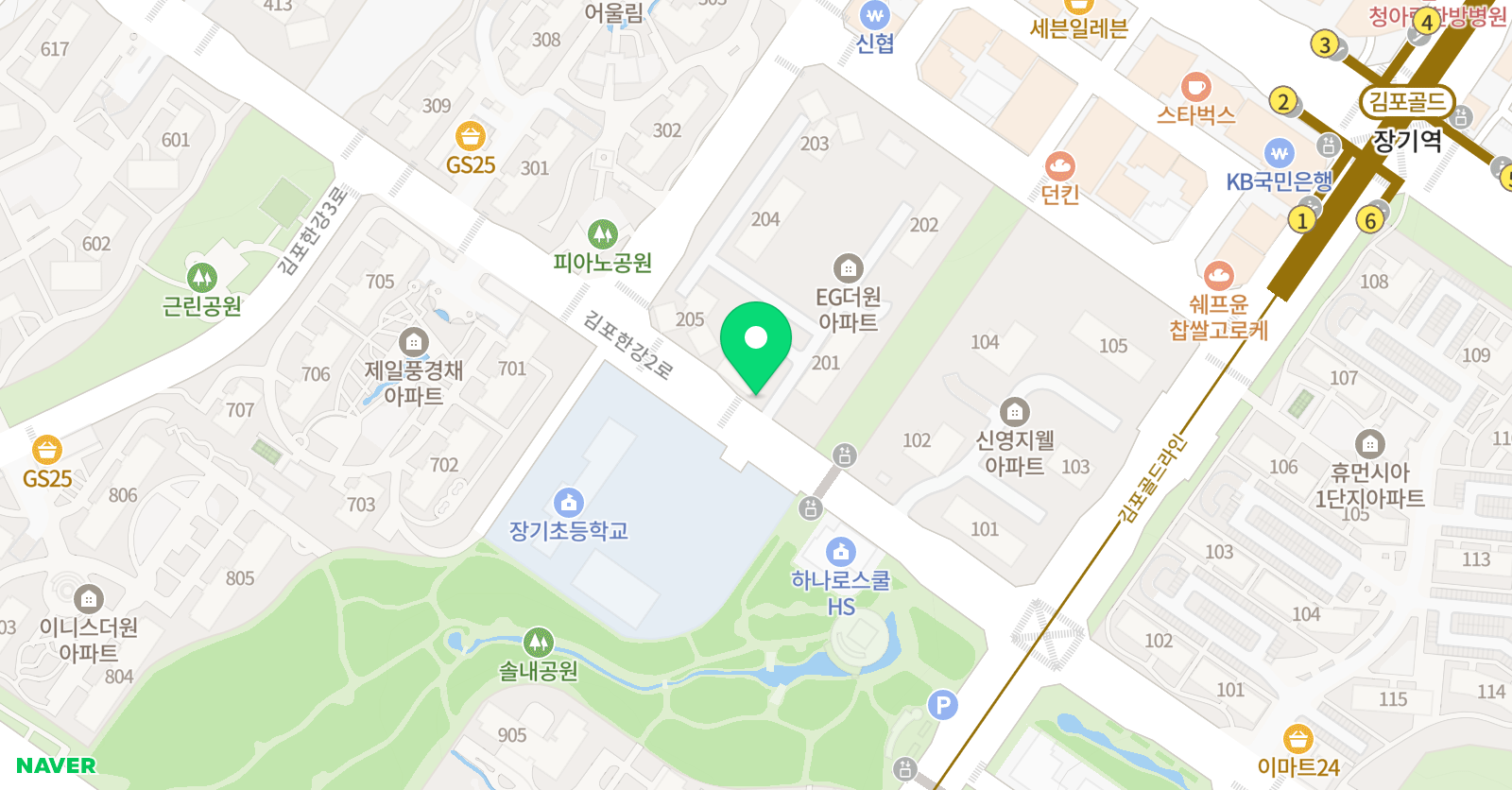 장기 TOP 태권도장 위치