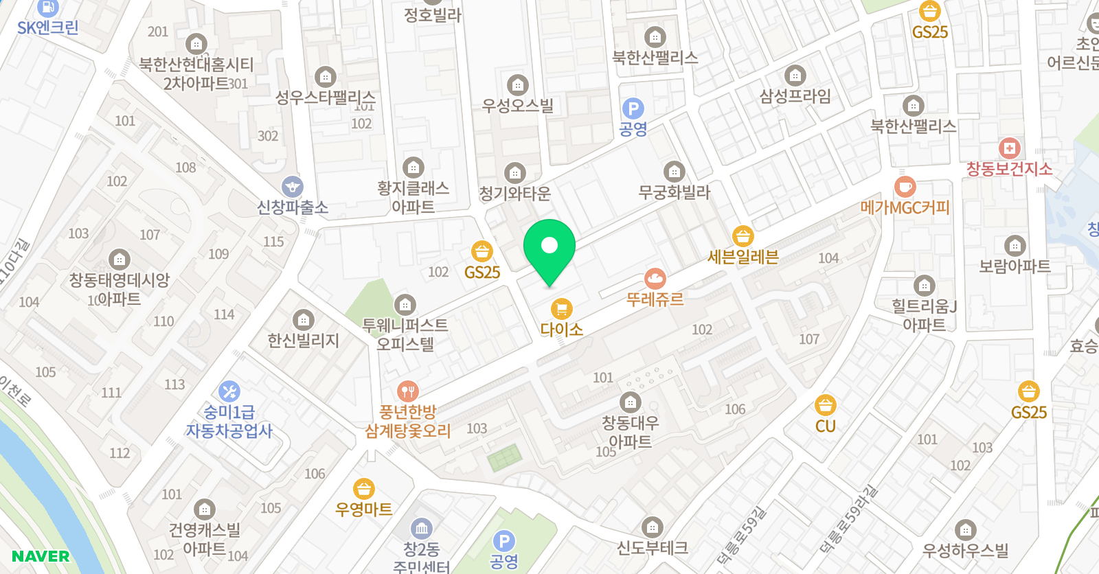 캥거루짐 창동점 아크풋살스타디움 위치