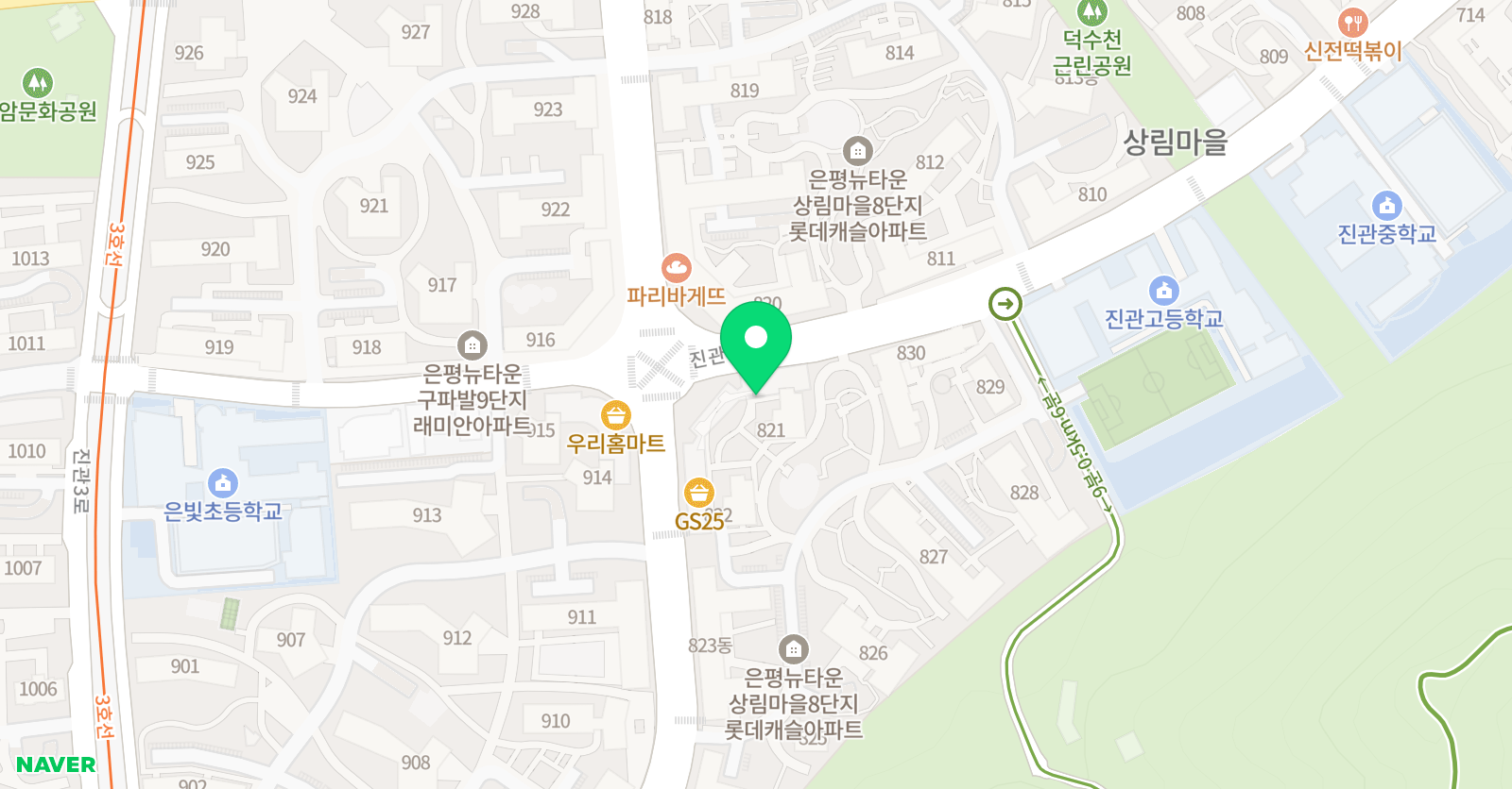 짱 수학영어학원 위치