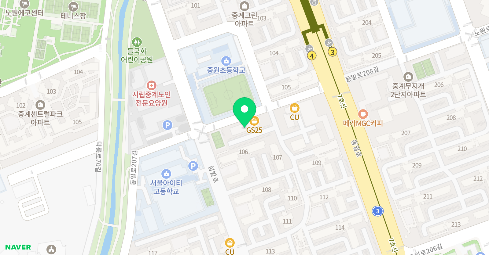 GnB 영어학원 위치