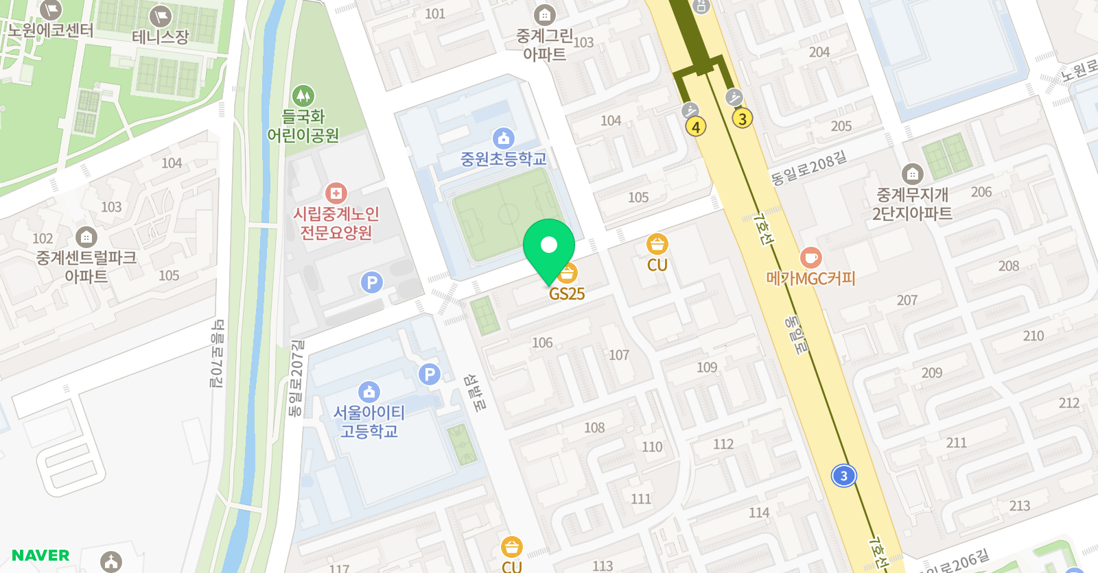 리드인 중계그린점 위치