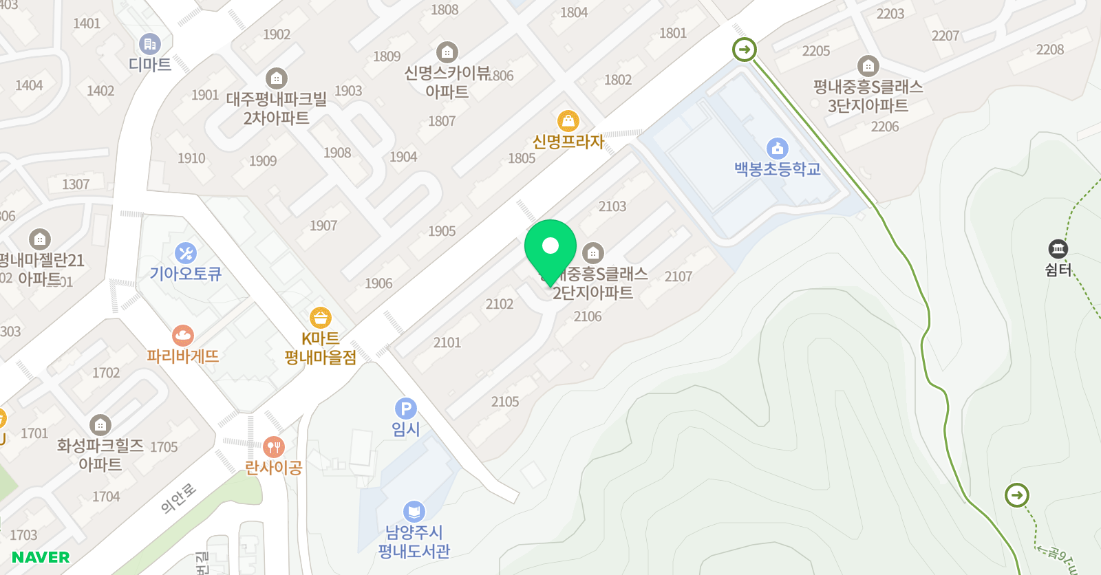 유니랭스 남양주평내 회화관 위치