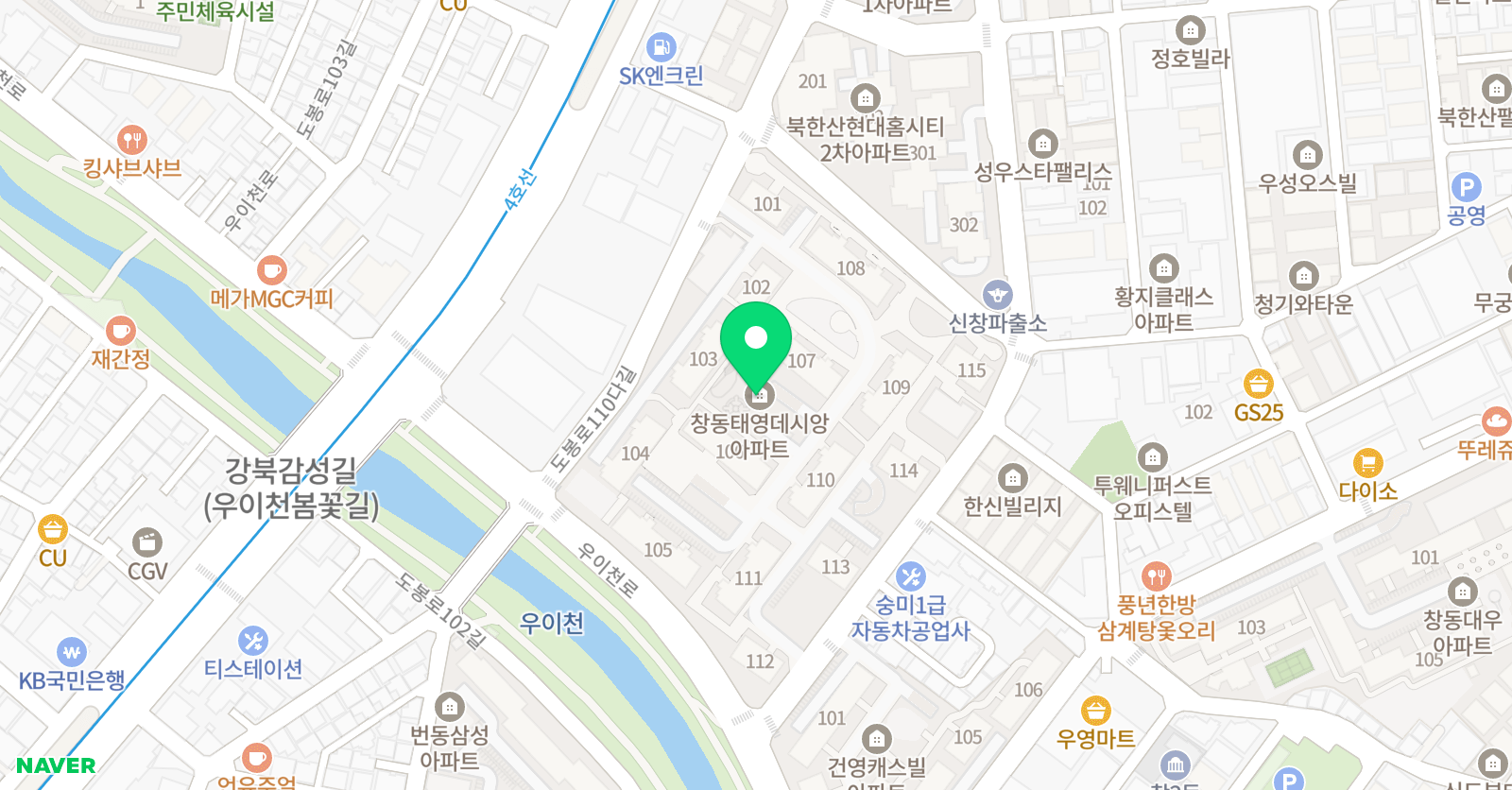 아소비 서울창동태영데시앙점 위치