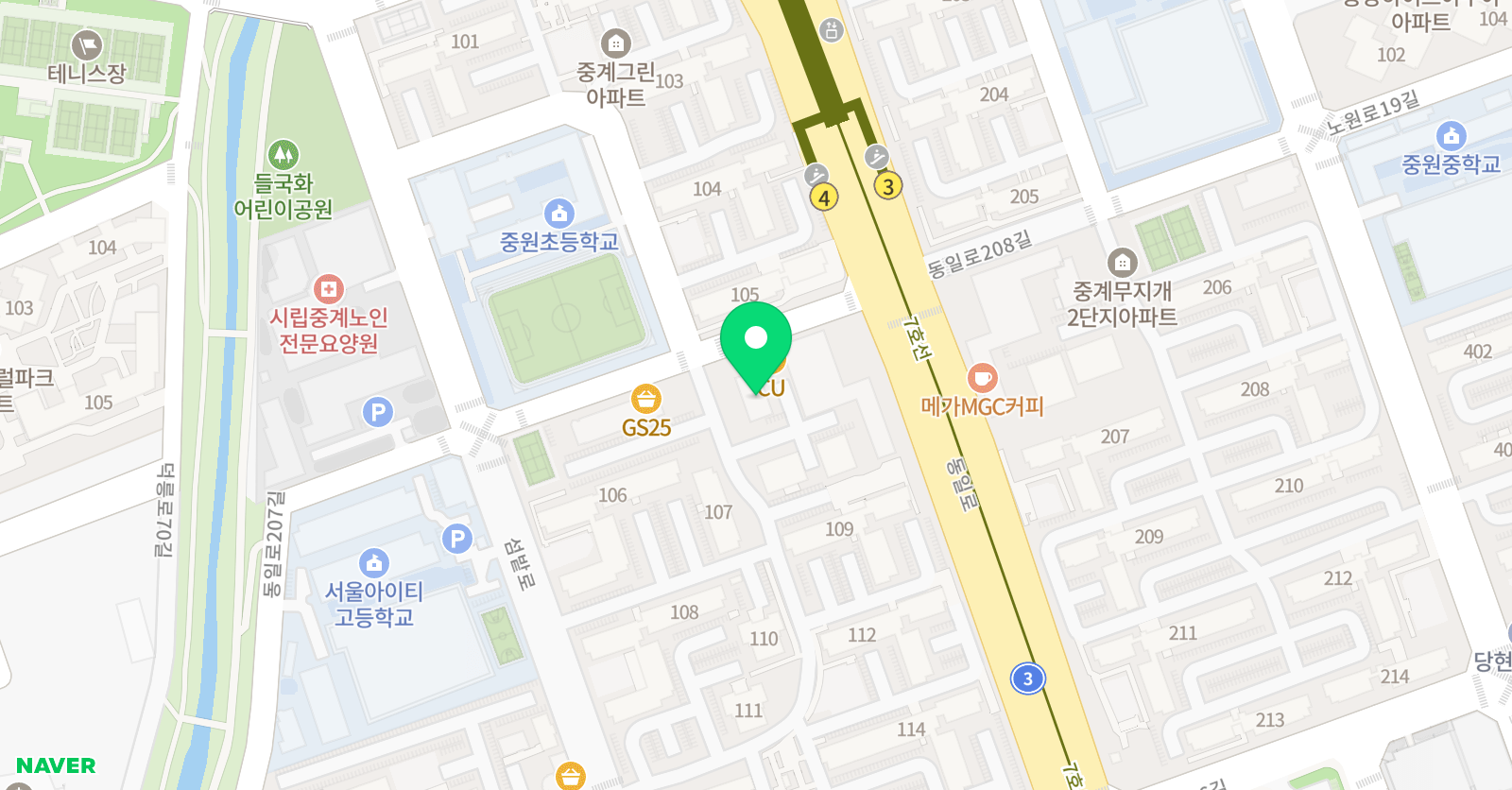 잉글리시아이 영어 중계그린점 위치