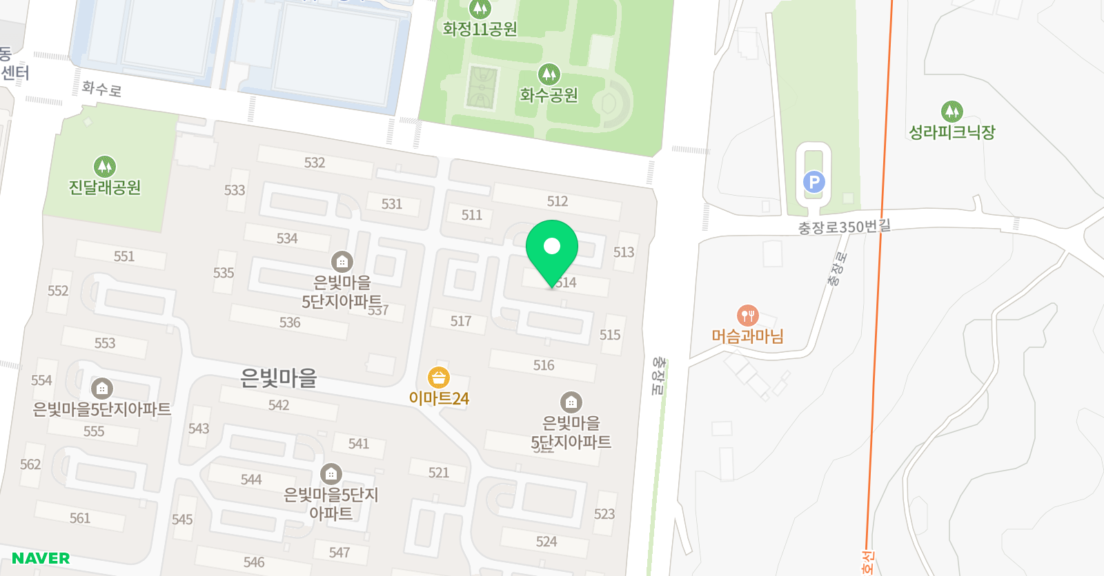 뮤엠영어 화정은빛네스트점 위치