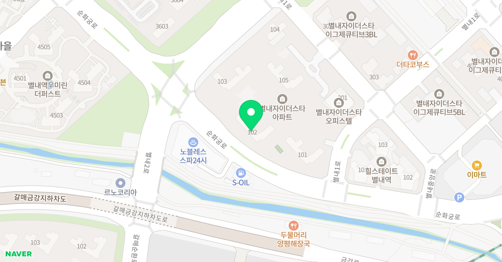 기탄 사고력교실 별내자이더스타점 위치