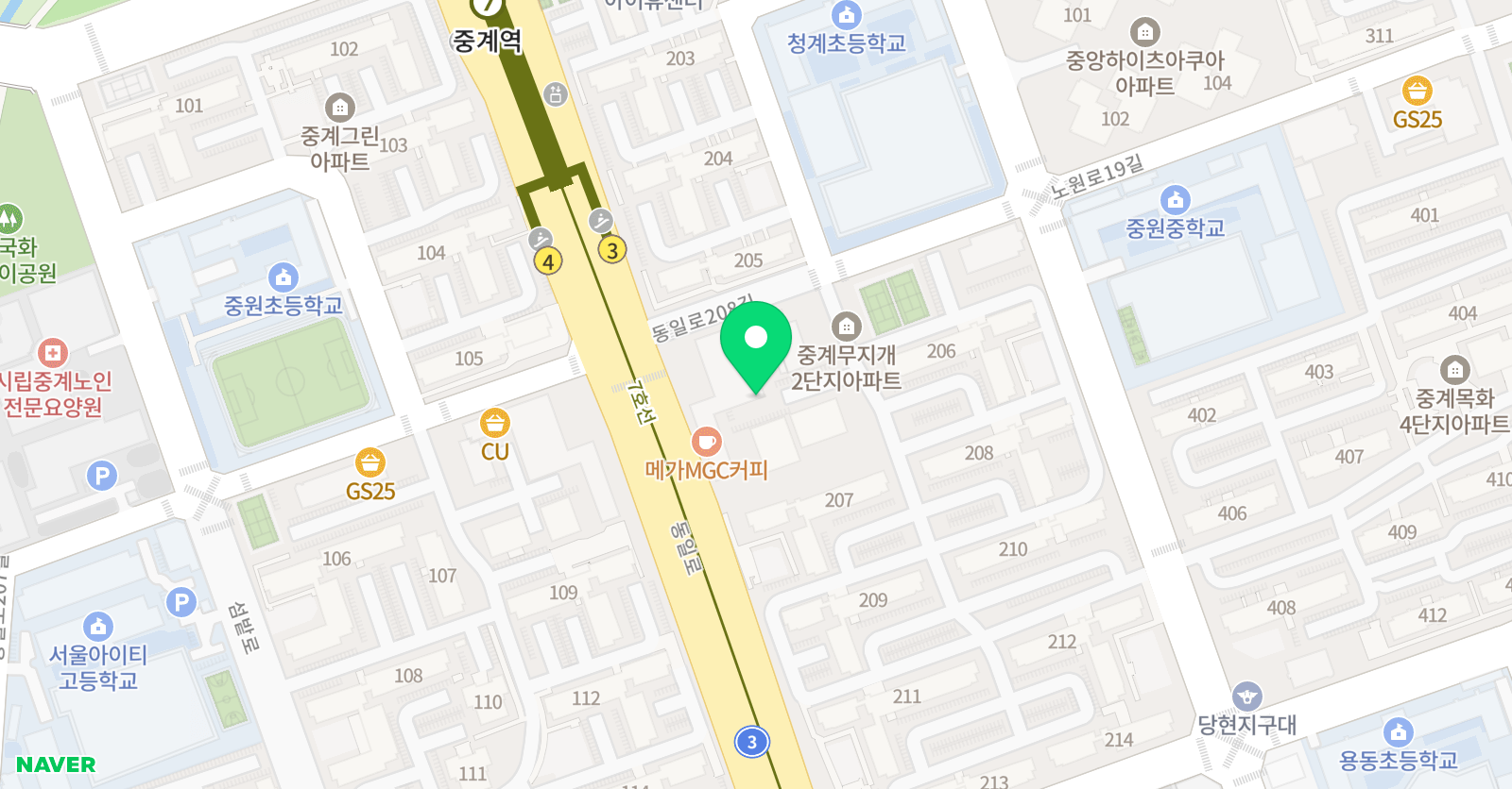 엠베스트SE 중계역캠퍼스 위치