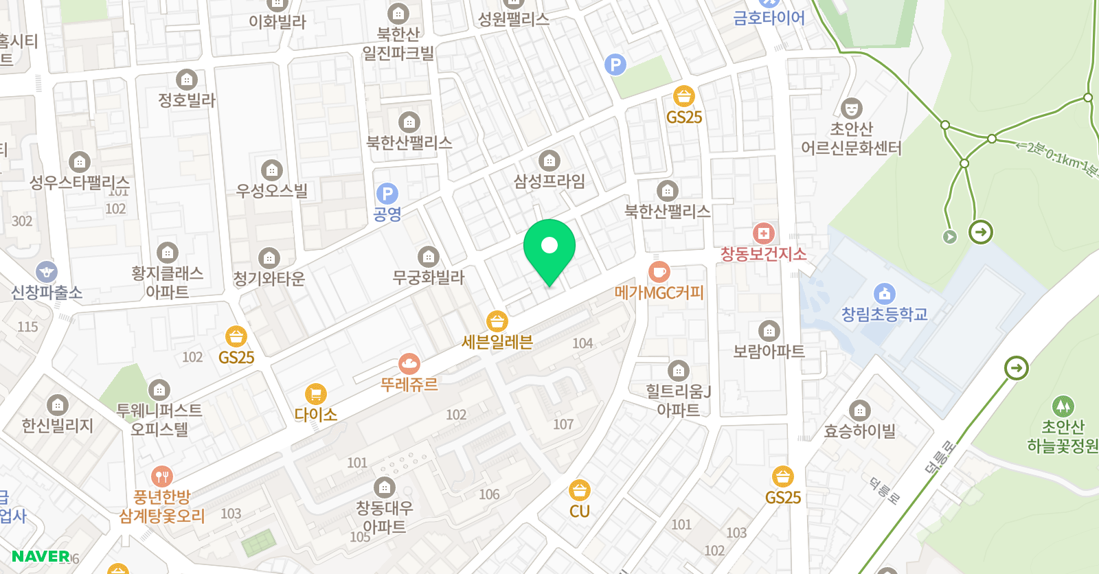 윤 수학중등관 학원 위치